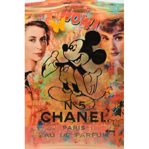URI DUSHY (ISRAEL 1963) Original Mixed Media on Aluminium Chanel Mickey Mouse