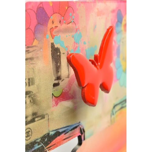 URI DUSHY (ISRAEL 1963) Original Mixed Media on Aluminium Chanel Mickey Mouse