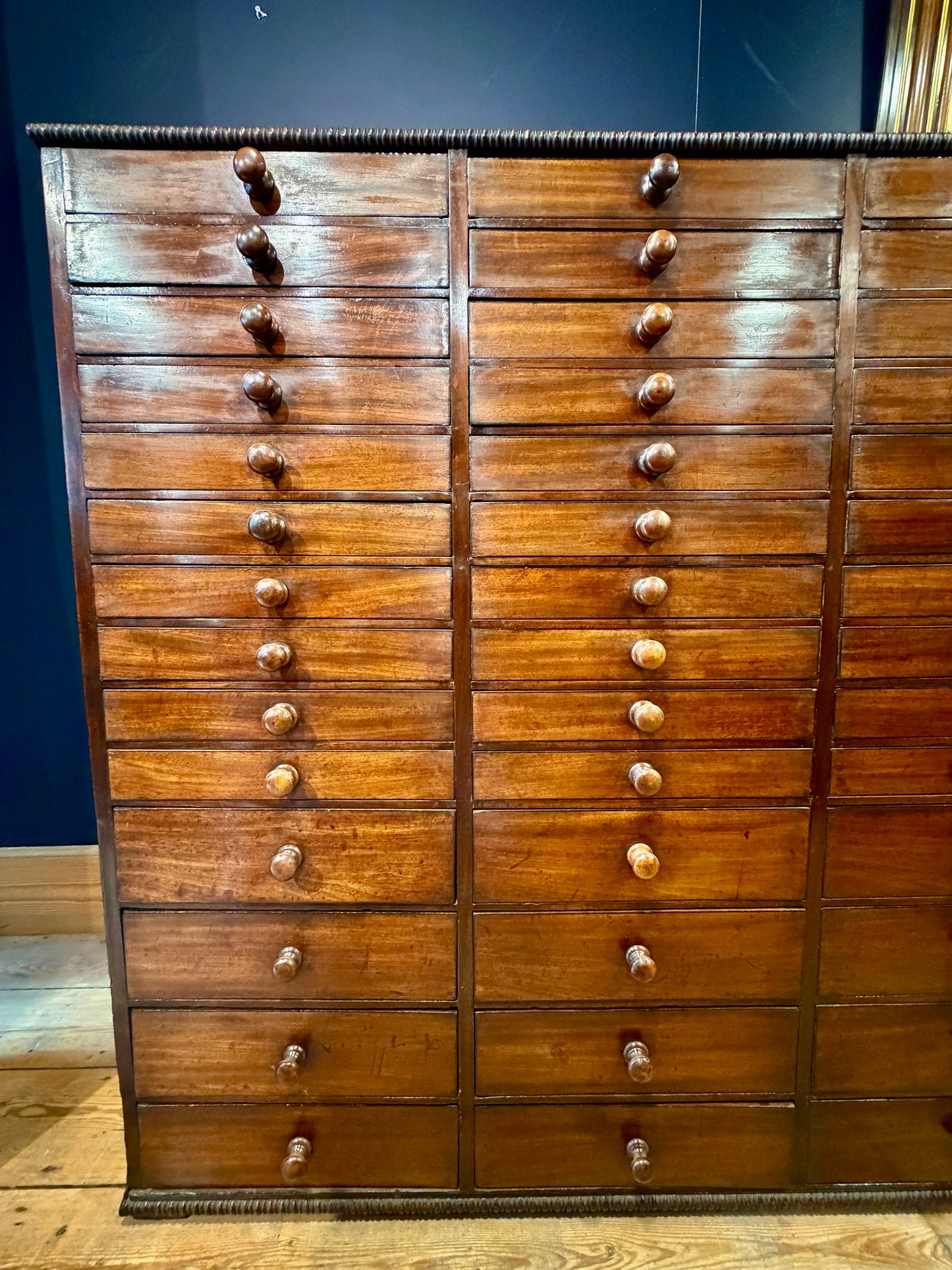 Stunning Large Antique 42 Drawer Mahogany Collectors Cabinet dates to c1835