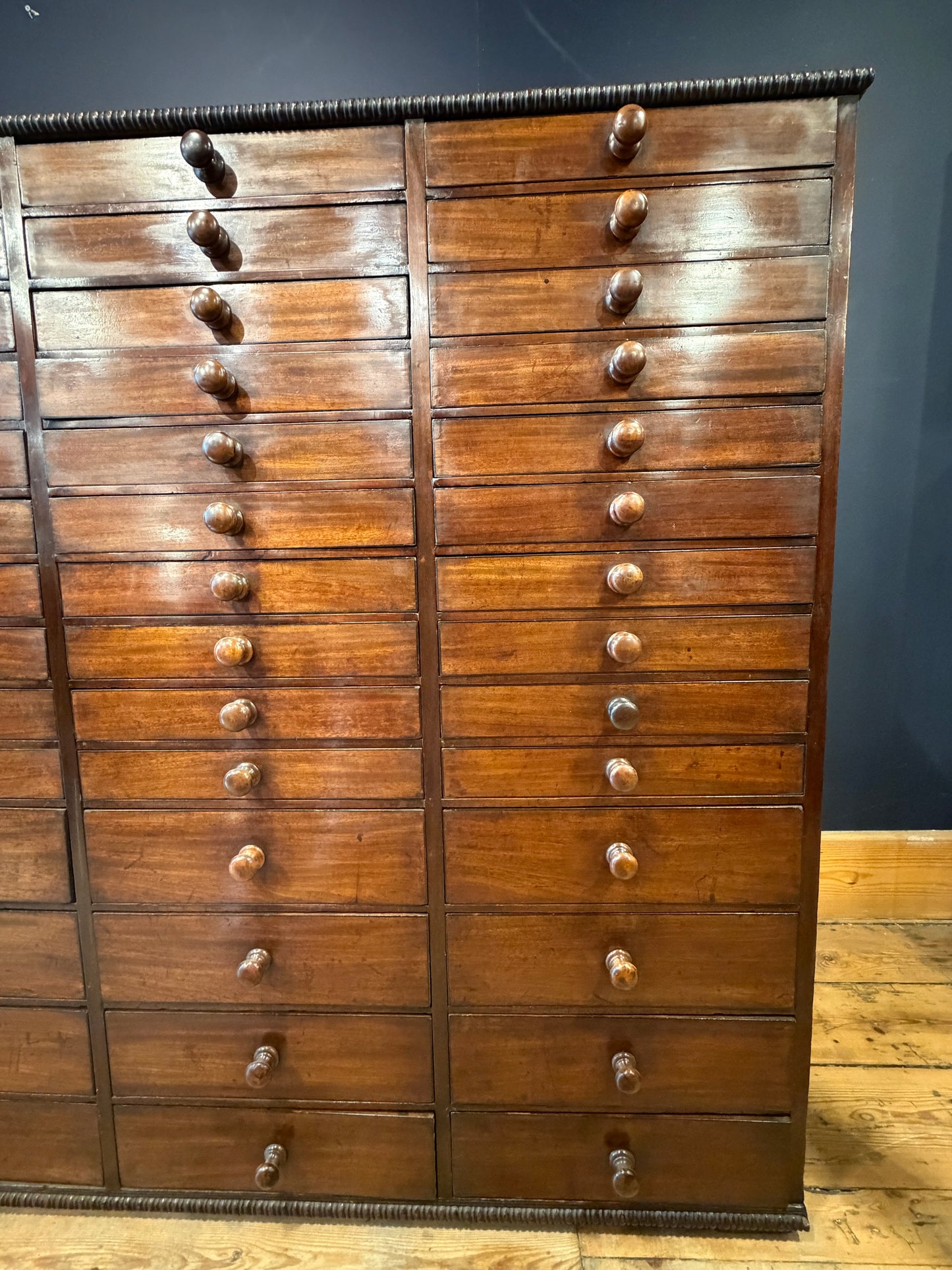 Stunning Large Antique 42 Drawer Mahogany Collectors Cabinet dates to c1835