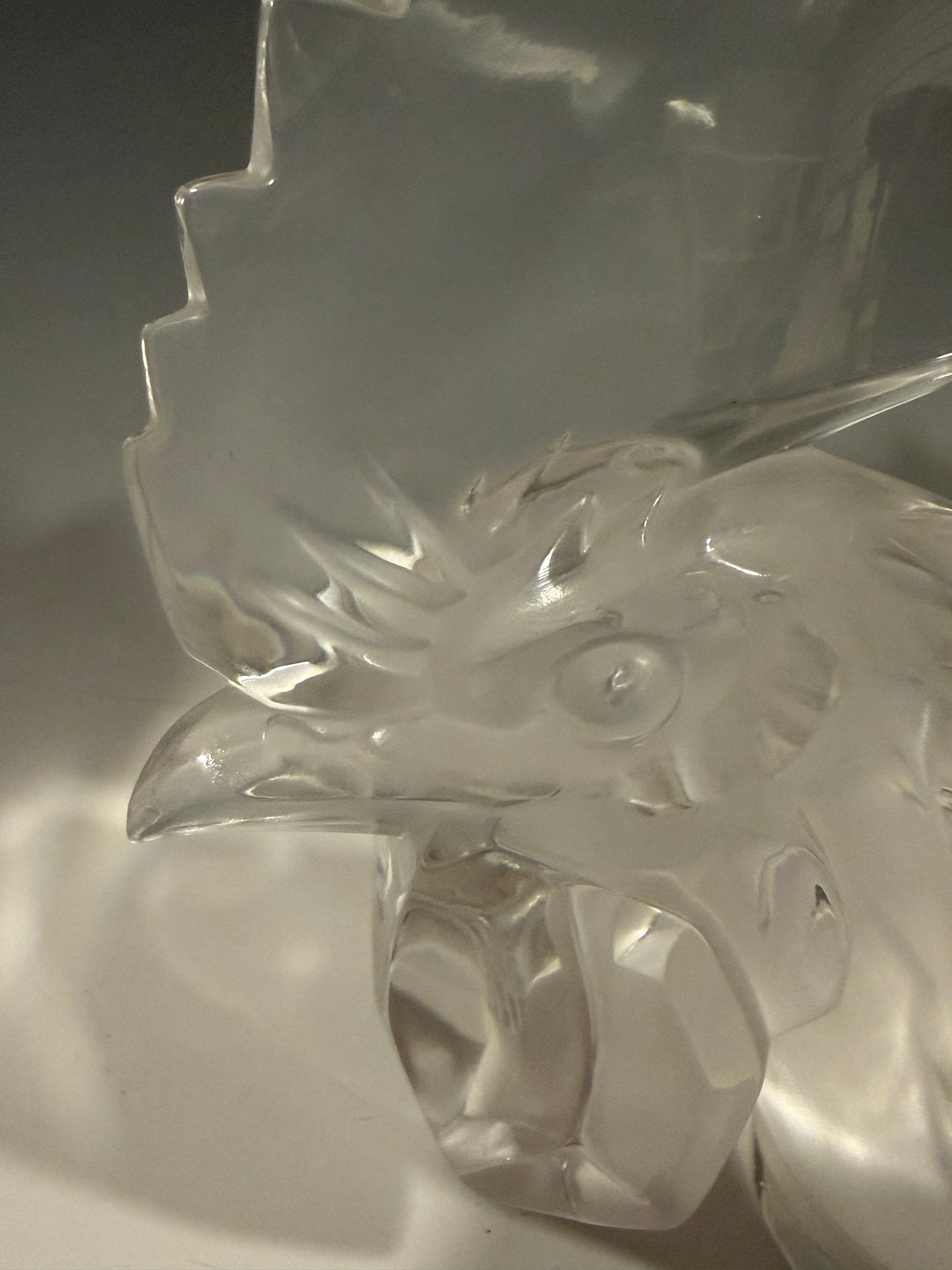 Fabulous Lalique Glass Tete De Coq 'Cockerel' Car Mascot Signed