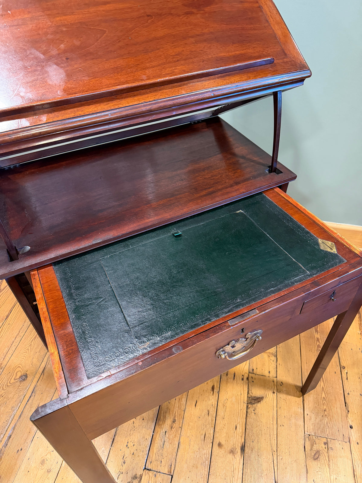 Rare Antique Georgian Mahogany Metamorphic Architects Desk / Rent Table c1830