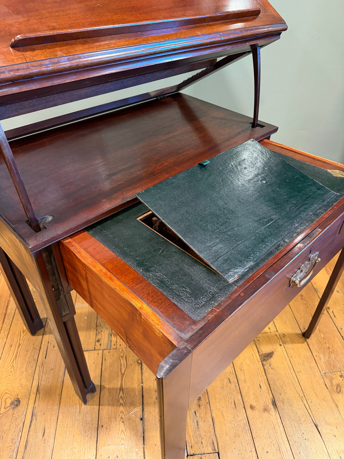 Rare Antique Georgian Mahogany Metamorphic Architects Desk / Rent Table c1830