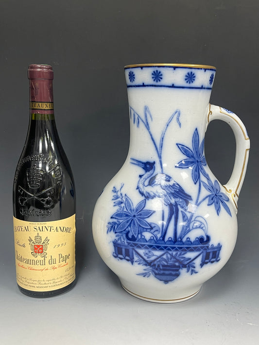 Stunning Large Antique Aesthetic Period Pottery Jug Signed Brownfield c1870