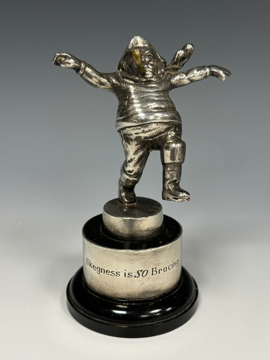 Superb Rare Skegness Is So Bracing Chrome Car Mascot c1930's by John Hassall