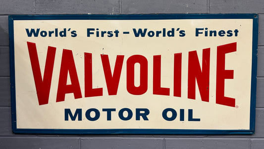 Huge Genuine Vintage Valvoline Motor Oil Metal Advertising not Enamel Sign