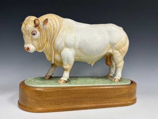 Stunning Royal Worcester Charolais Bull signed Doris Lindner with Certificate