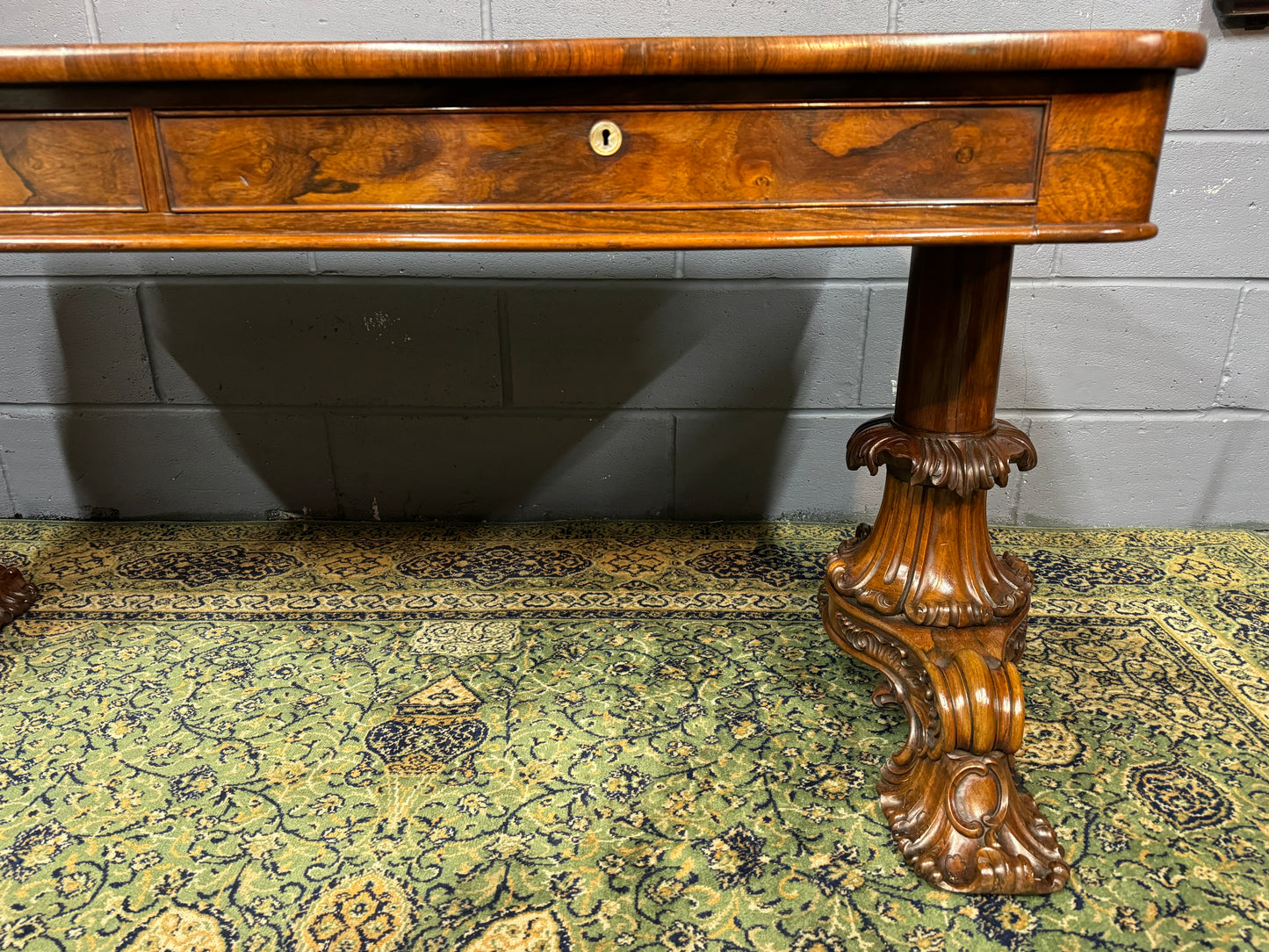 Superb Antique William IV Rosewood Library Table / Desk A Blain Liverpool c1840