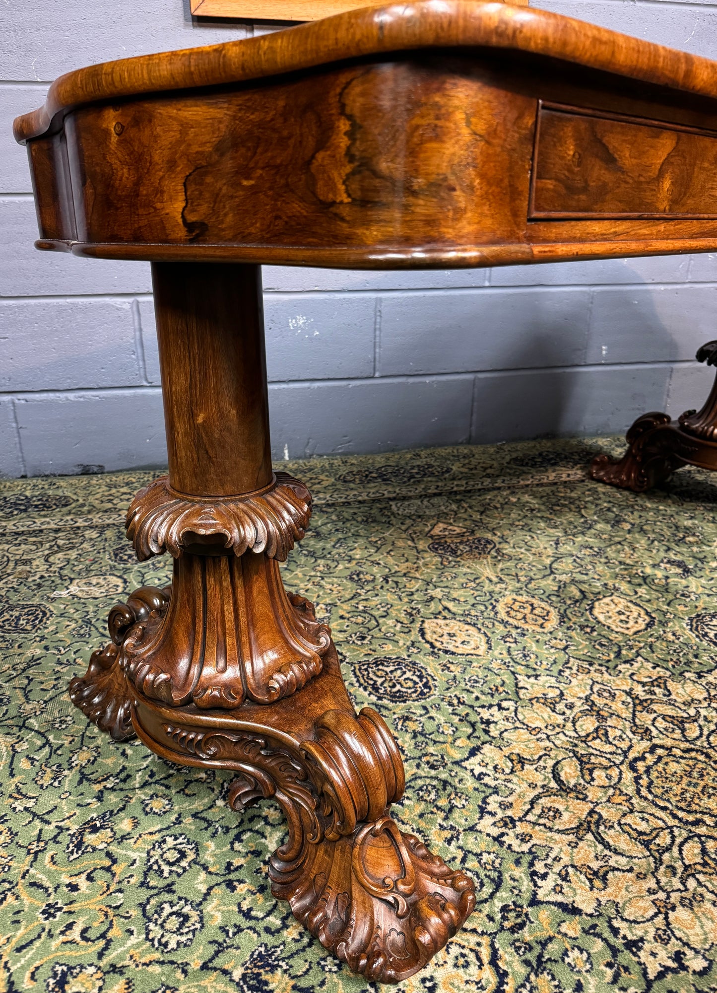 Superb Antique William IV Rosewood Library Table / Desk A Blain Liverpool c1840