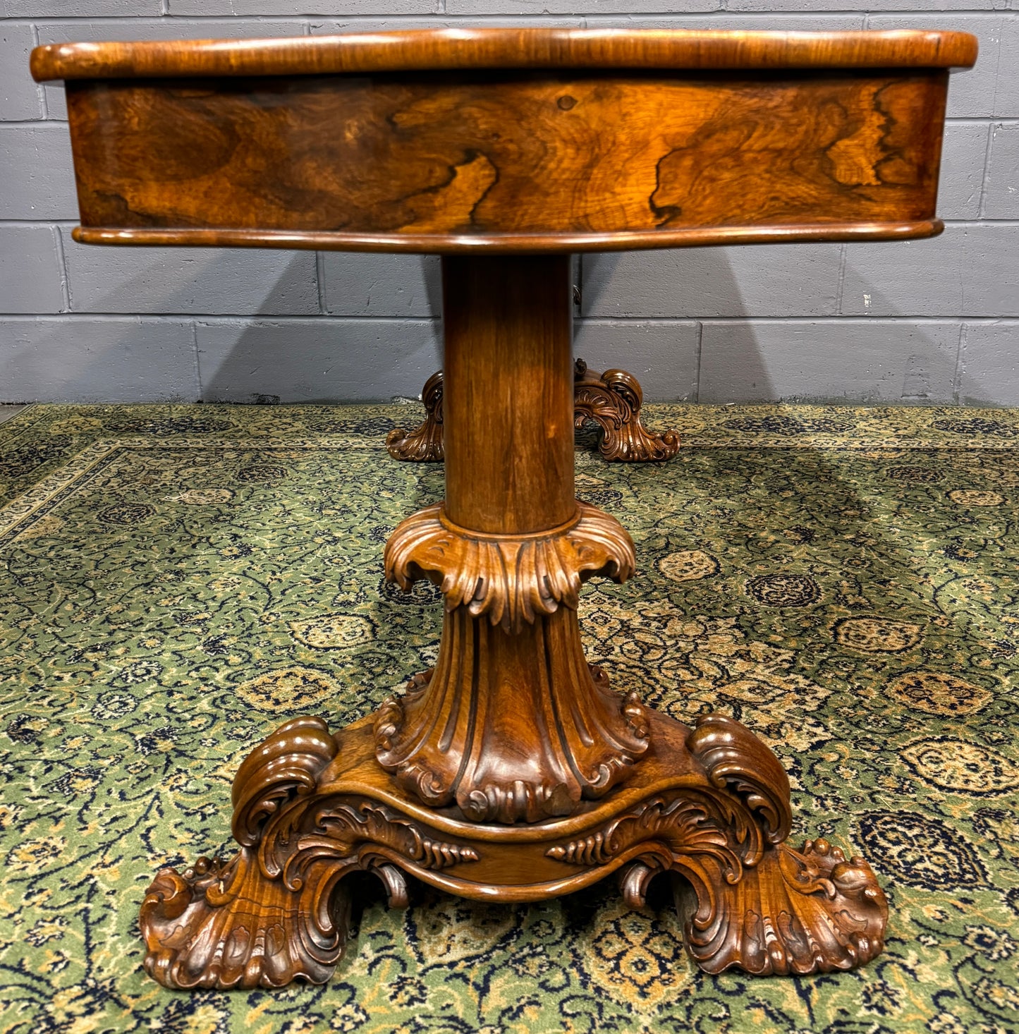 Superb Antique William IV Rosewood Library Table / Desk A Blain Liverpool c1840