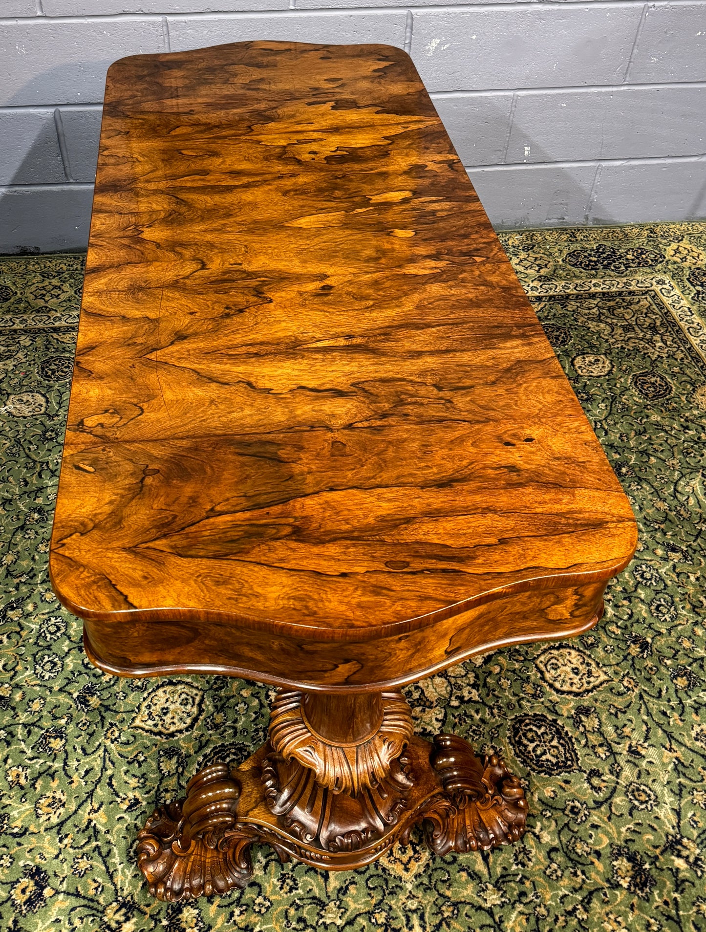 Superb Antique William IV Rosewood Library Table / Desk A Blain Liverpool c1840