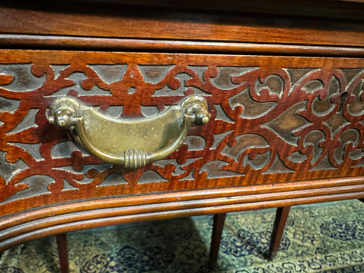 Superb Antique Victorian Edwards and Roberts Mahogany Desk c1895