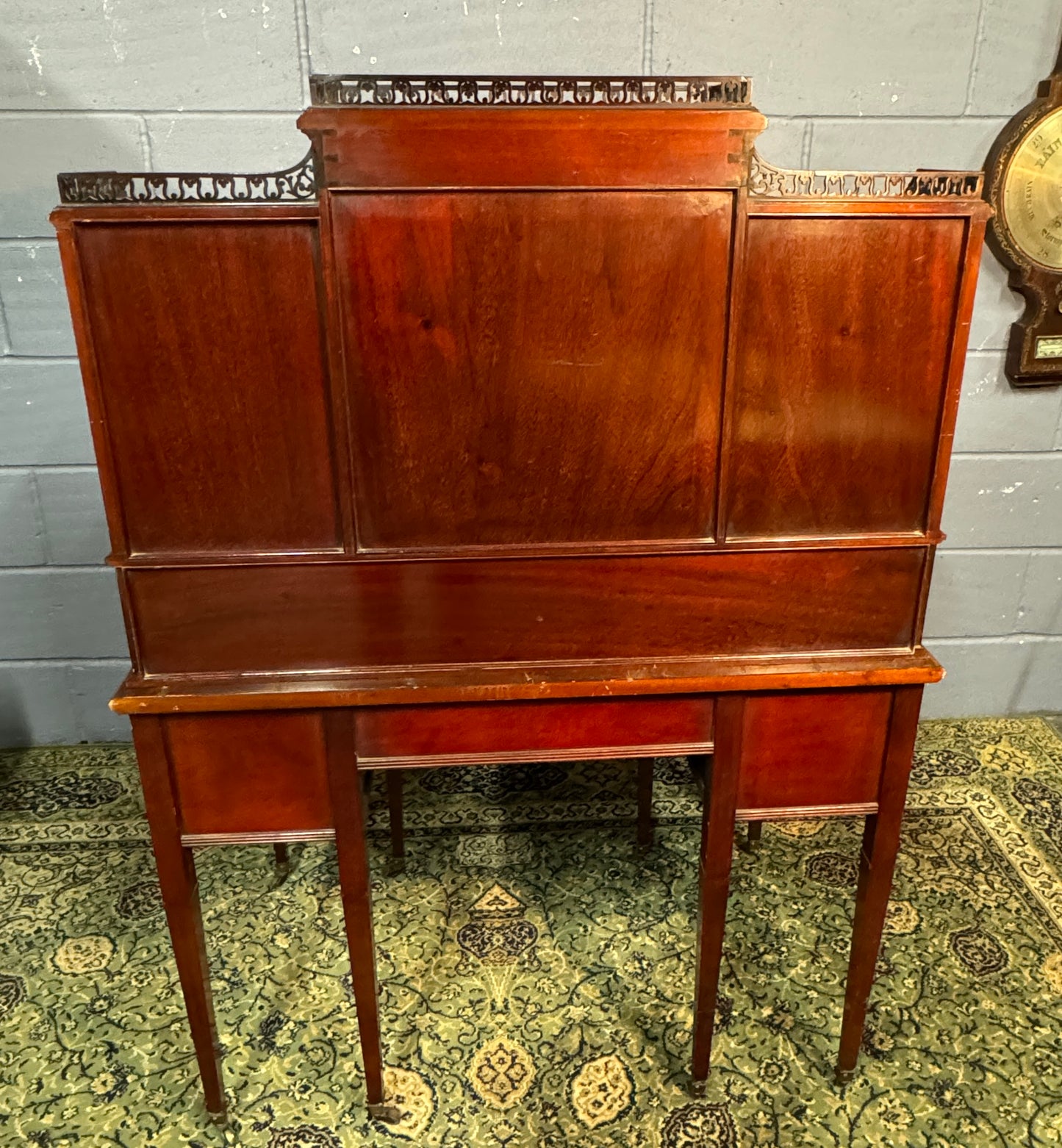 Superb Antique Victorian Edwards and Roberts Mahogany Desk c1895