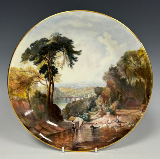 Stunning Rare Royal Worcester Hand Painted Cabinet Plate Signed Flexman 1919