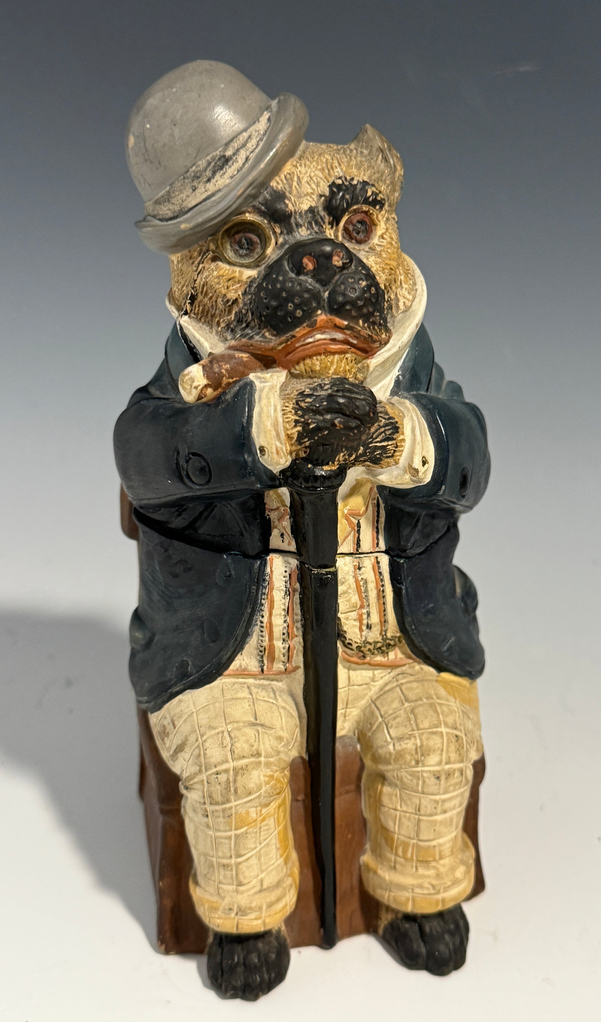 bulldog tobacco jar Canister Brown Bulldog Shaped Ceramic Canister Dog Pet Treat Jar Dog Tobacco Jar - Etsy