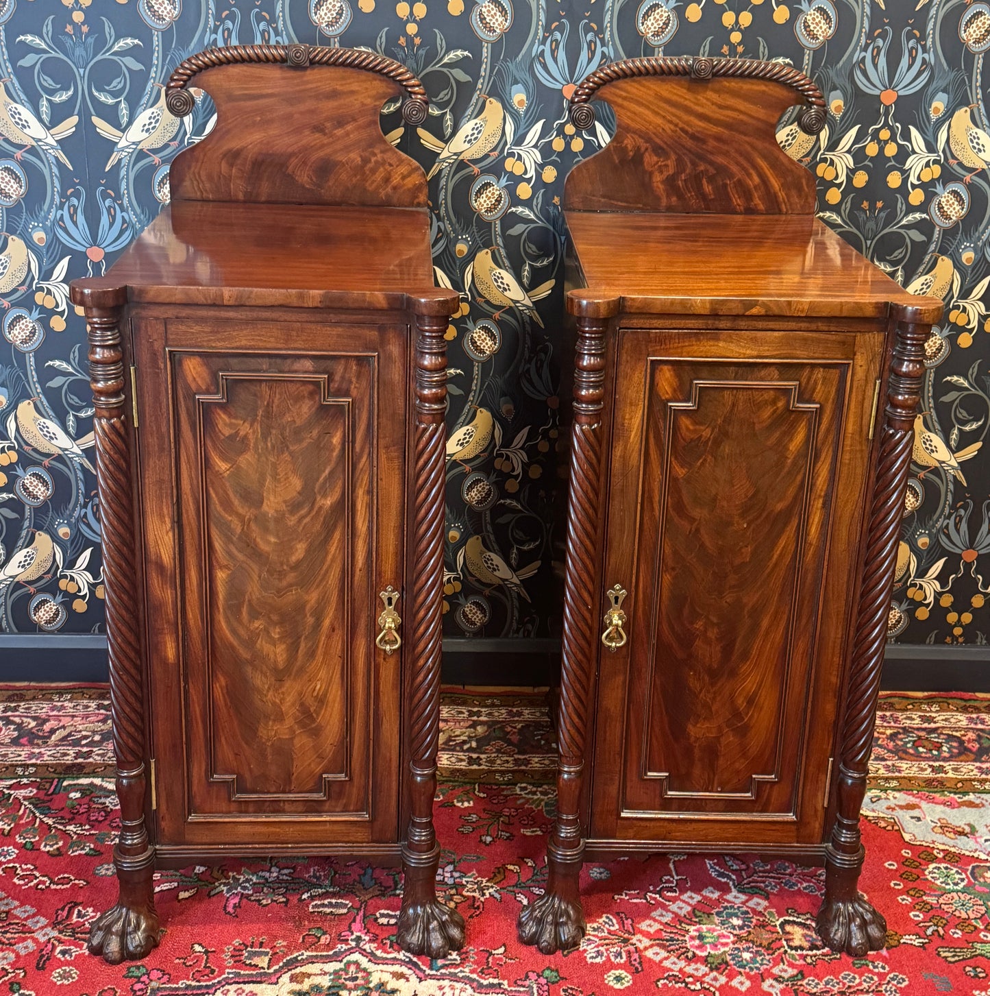 Superb Pair 19th Century Pedestal Bedside / Lamp Tables