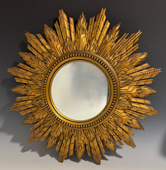 Very Rare E Gomme G Plan Starburst Convex Wall Mirror C1950's