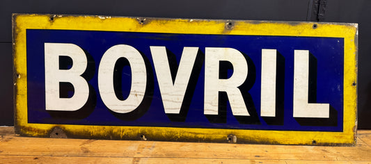 A Large Original Bovril Shop Advertising Enamel Sign