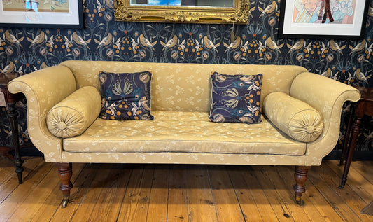 A Fabulous 19th Century Regency Style 3 Seater Upholstered Sofa