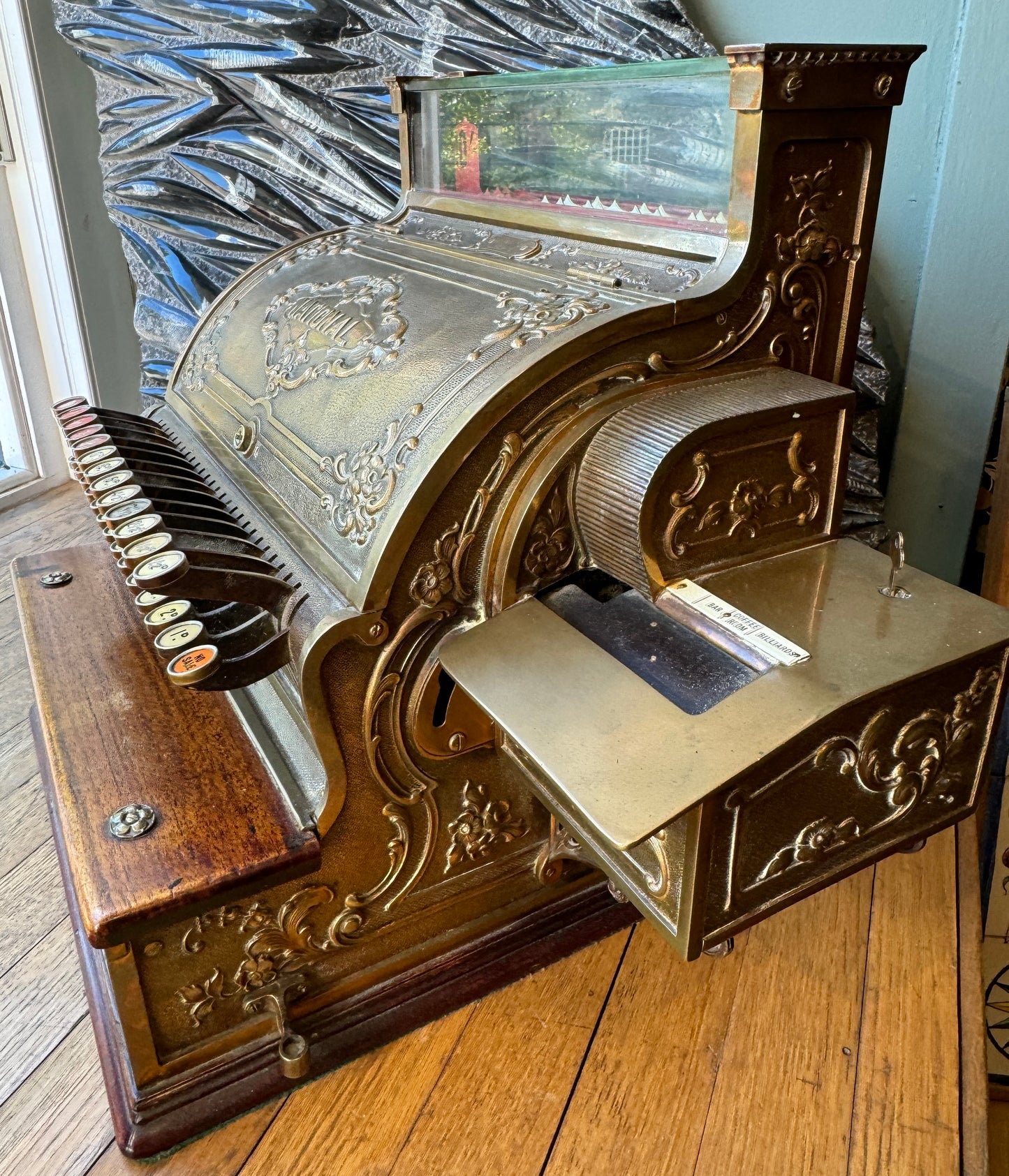 Antique Brass National Cash Register GWO