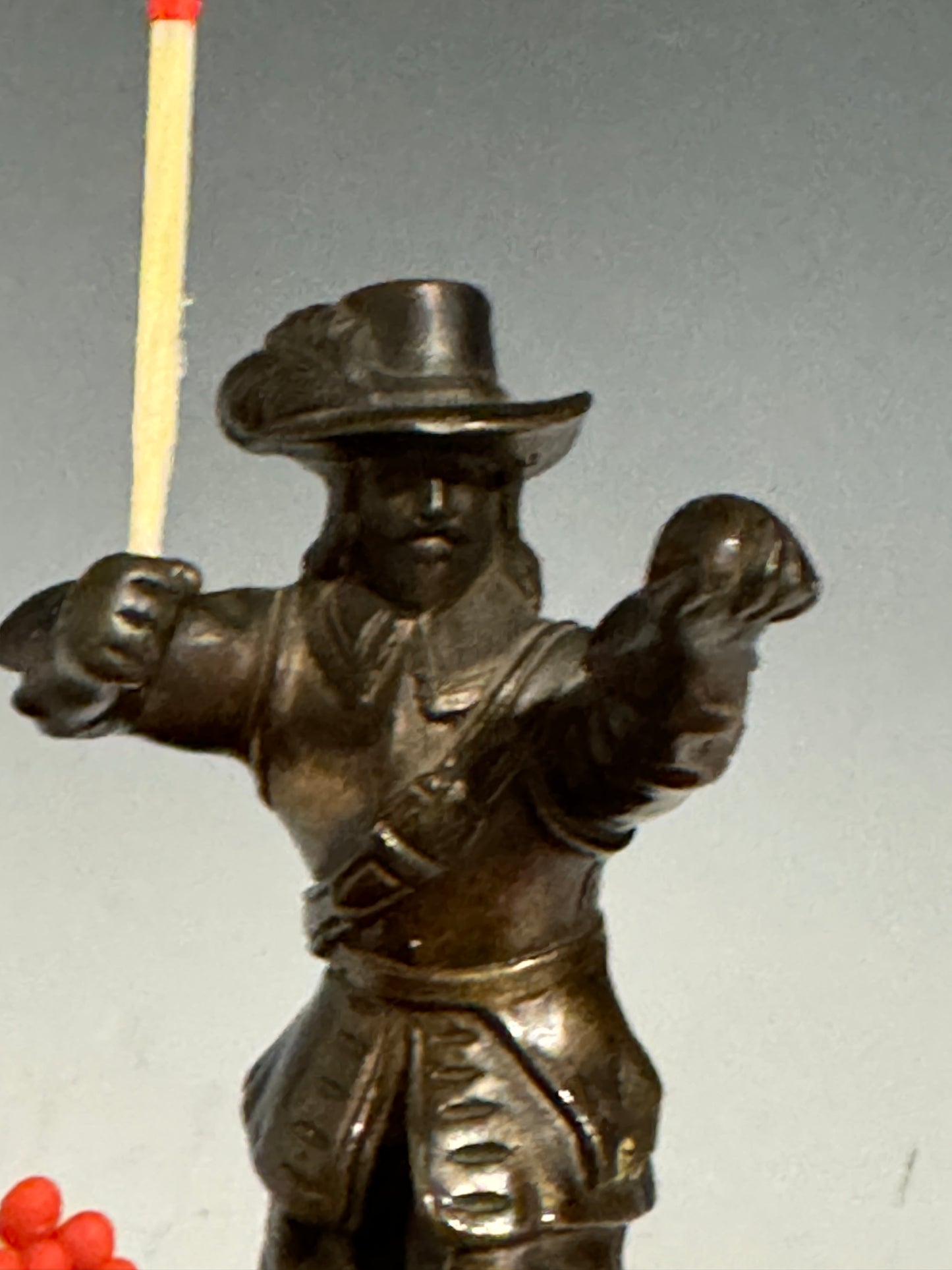 A Fabulous Rare Victorian Bronze Match Striker Cavalier with Canon c1860