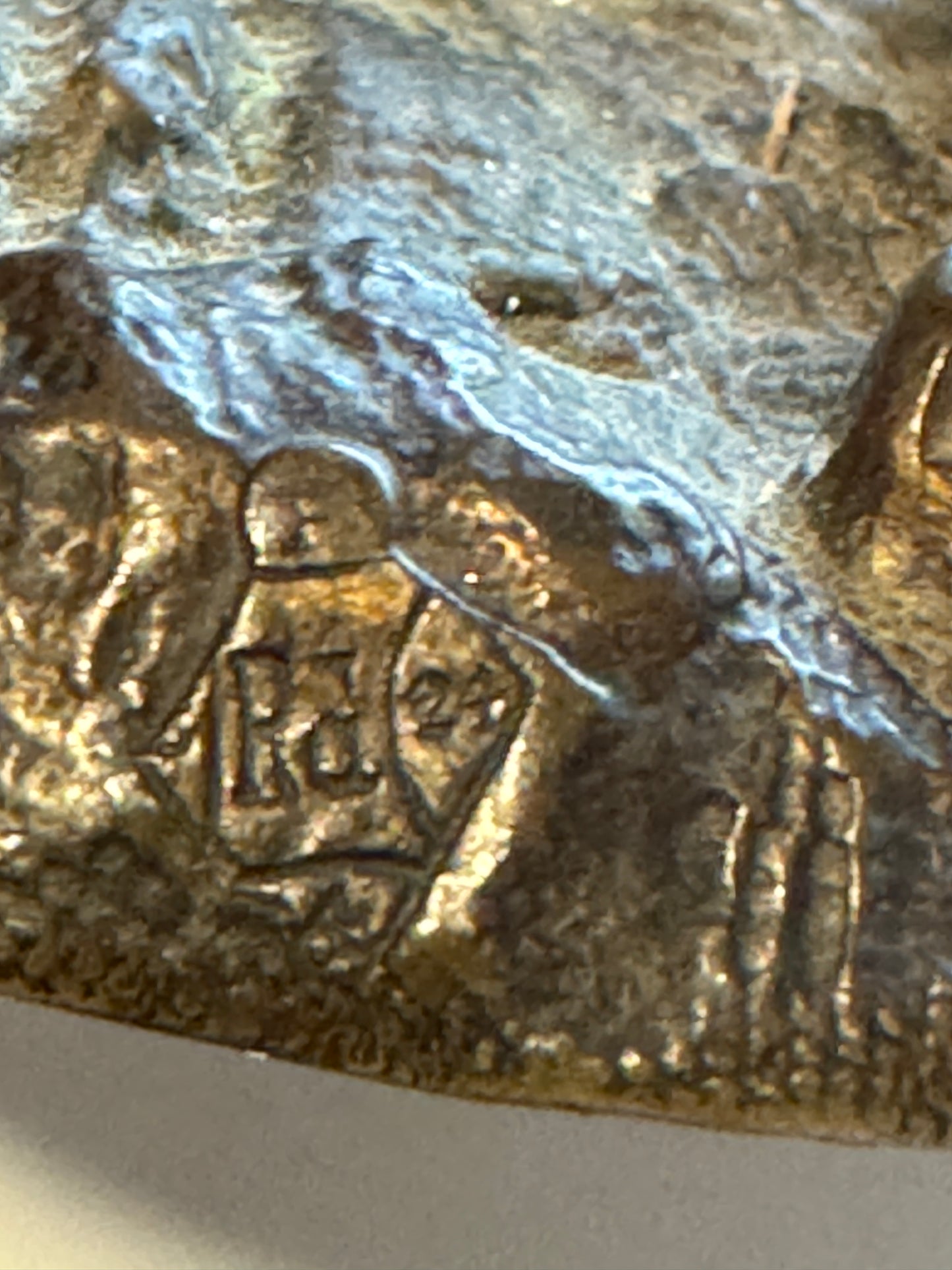 A Fabulous Rare Victorian Bronze Match Striker Cavalier with Canon c1860