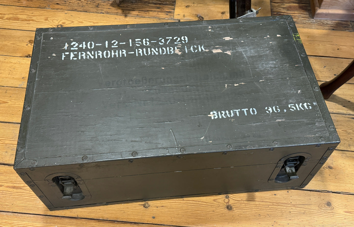 Rare German Military Cold War Steinheil Periscope / Binocular on Tripod & Box