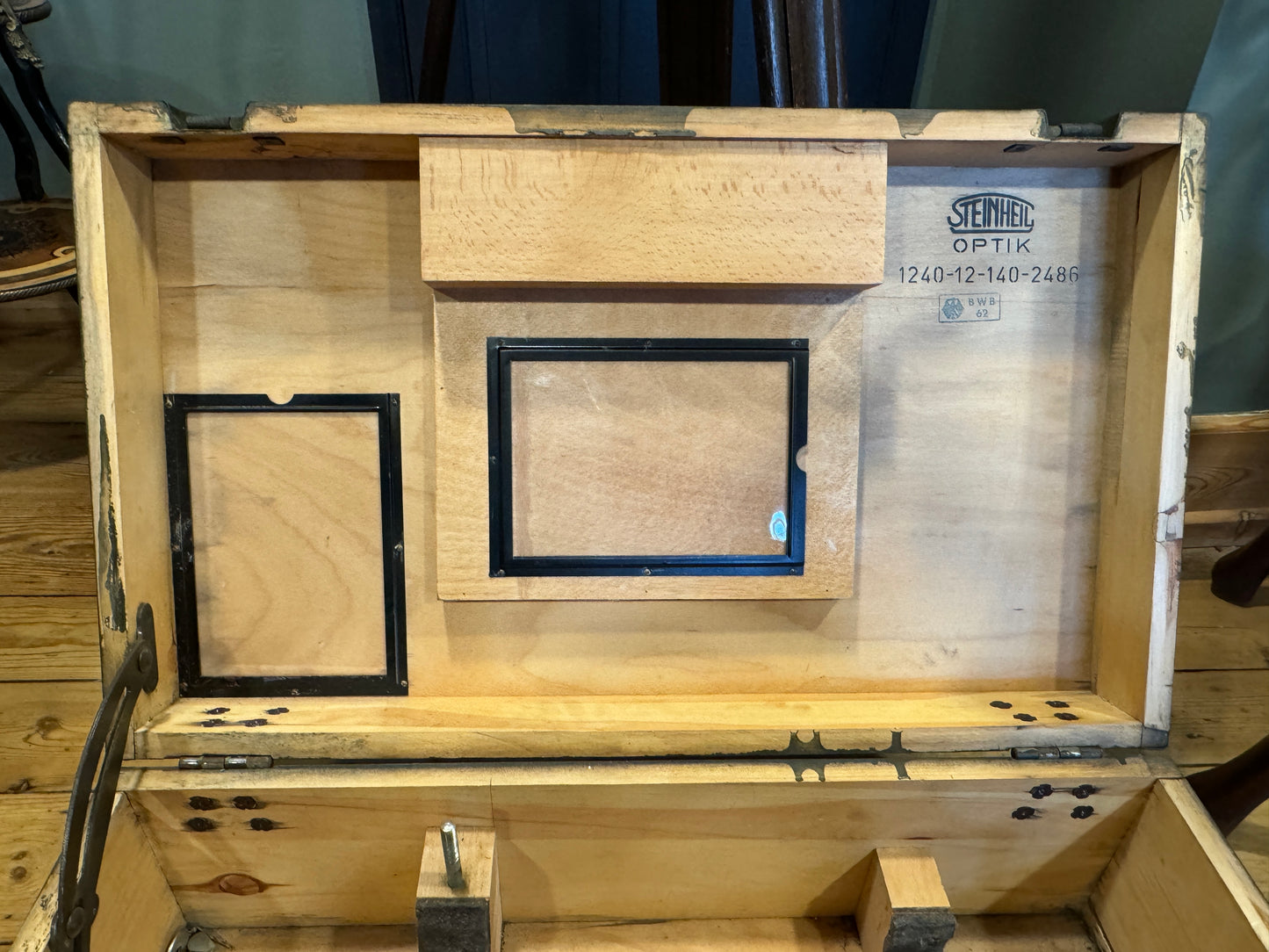 Rare German Military Cold War Steinheil Periscope / Binocular on Tripod & Box