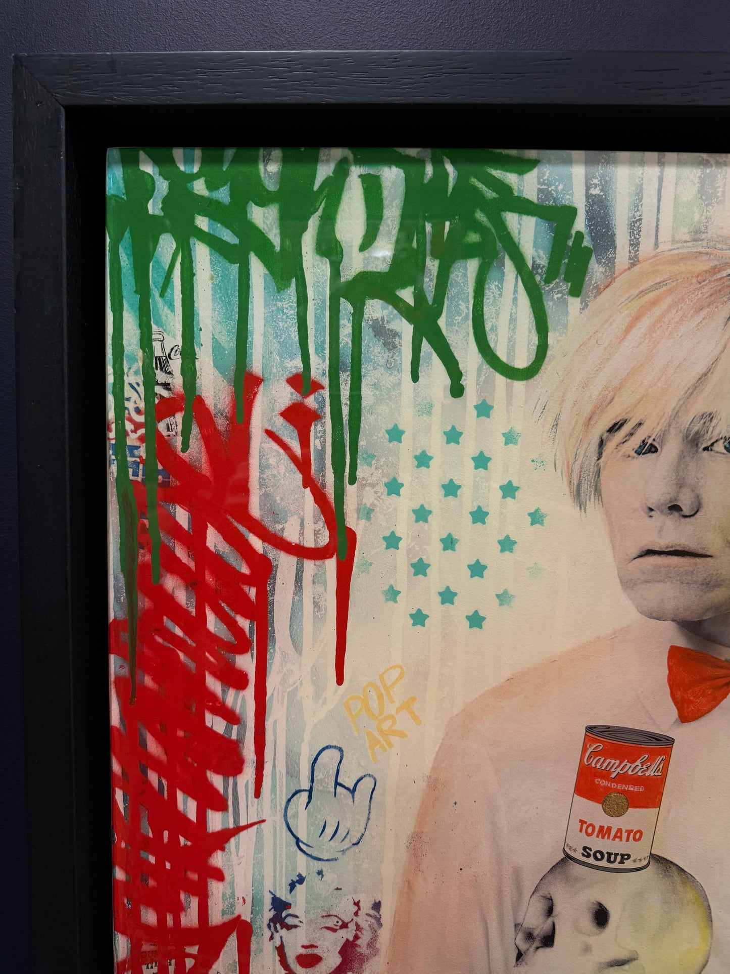 SRINJOY GANGOPADHYAY Mixed Media Painting Andy Warhol Magician Signed Original