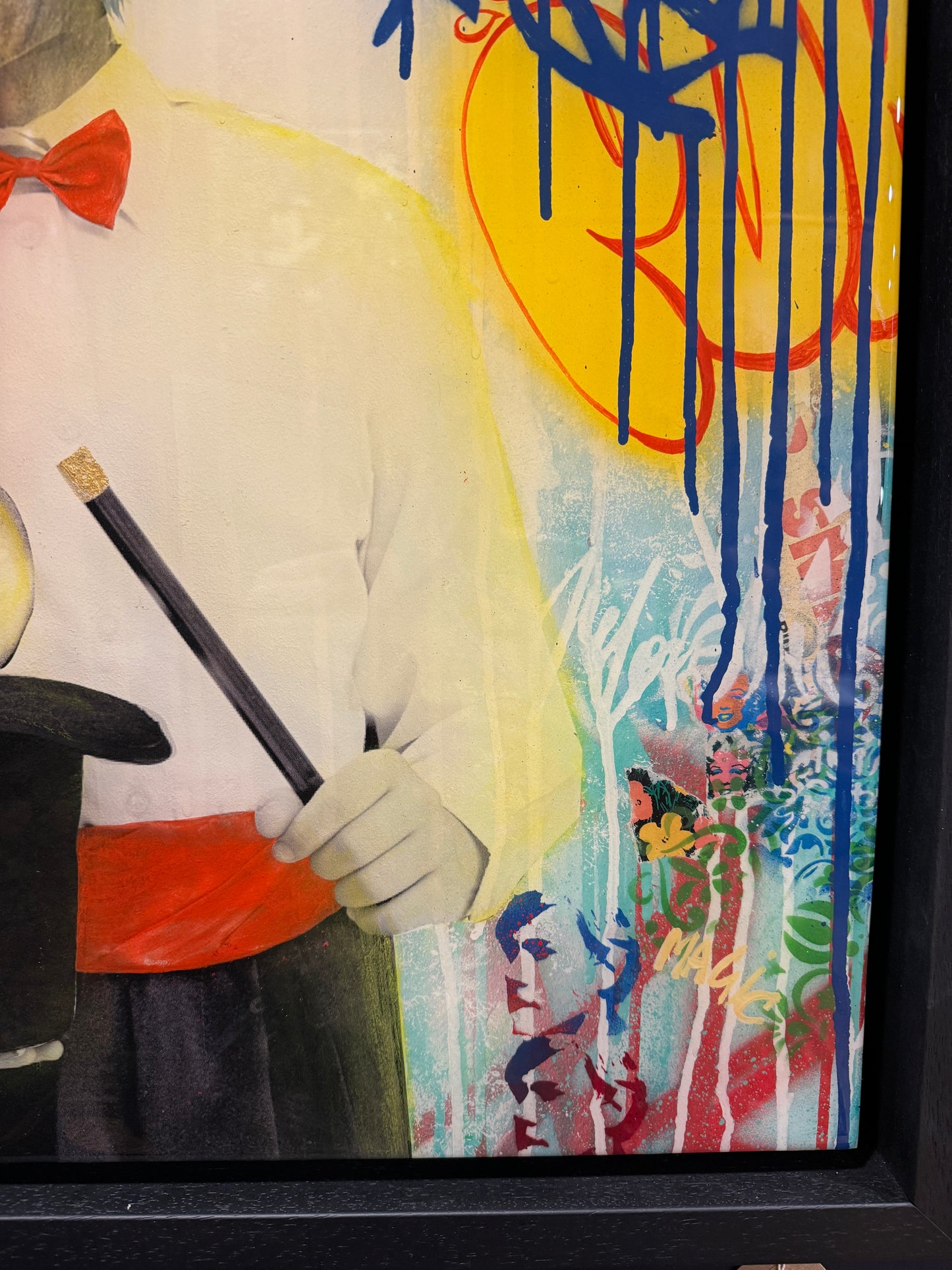 SRINJOY GANGOPADHYAY Mixed Media Painting Andy Warhol Magician Signed Original