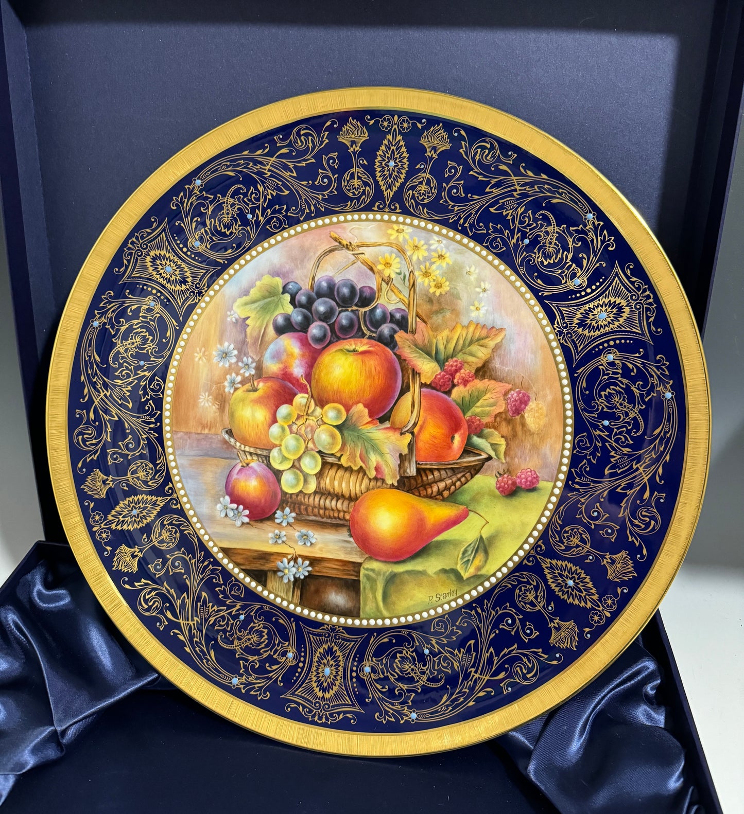 Large Rare Royal Worcester Signed Fruit Painted Ltd Ed Plate / Charger Signed