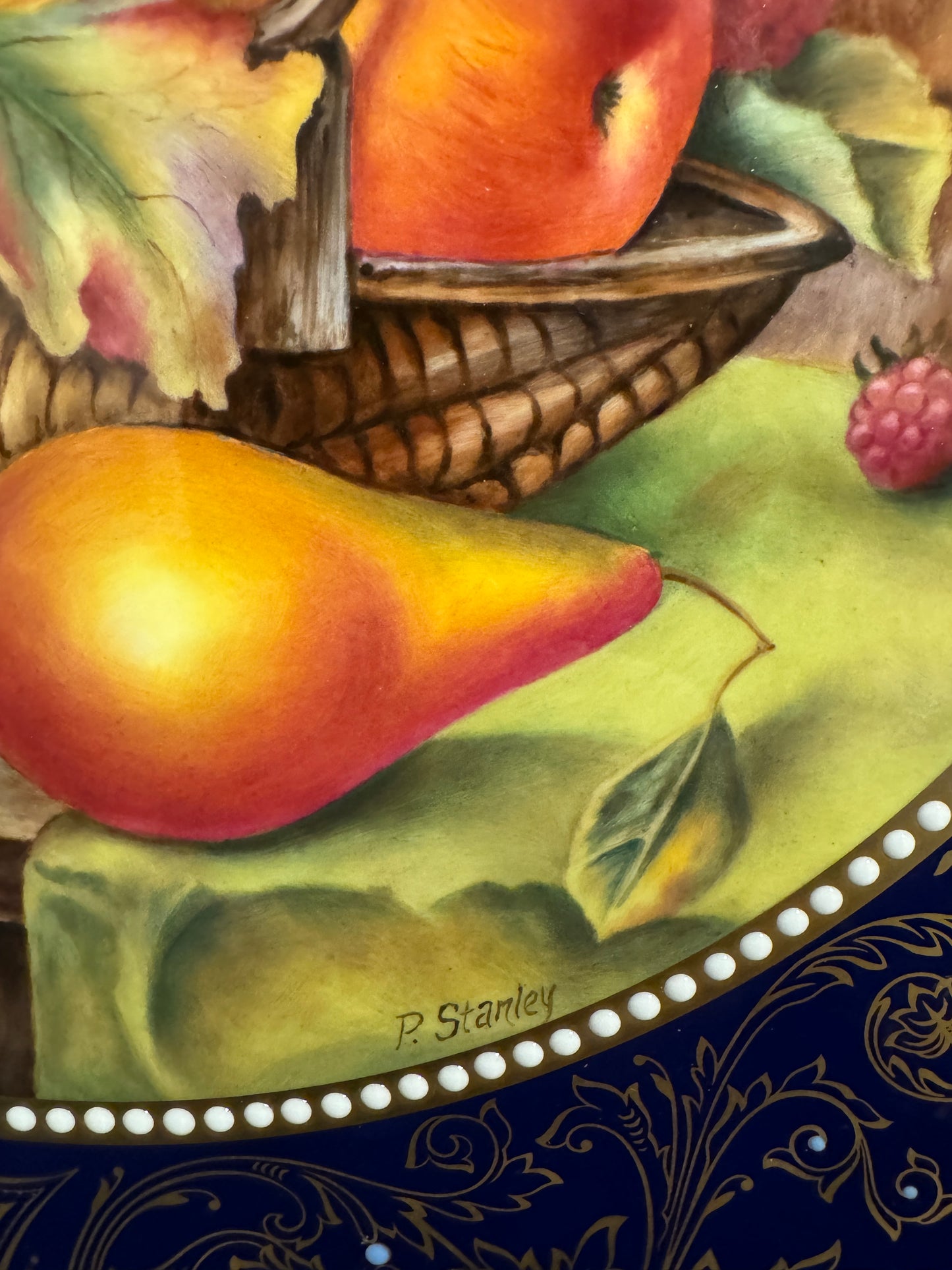Large Rare Royal Worcester Signed Fruit Painted Ltd Ed Plate / Charger Signed