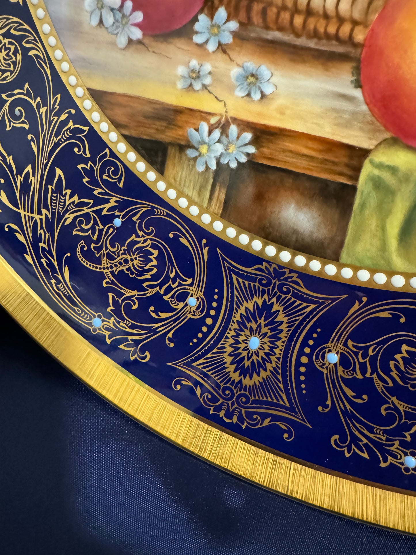 Large Rare Royal Worcester Signed Fruit Painted Ltd Ed Plate / Charger Signed