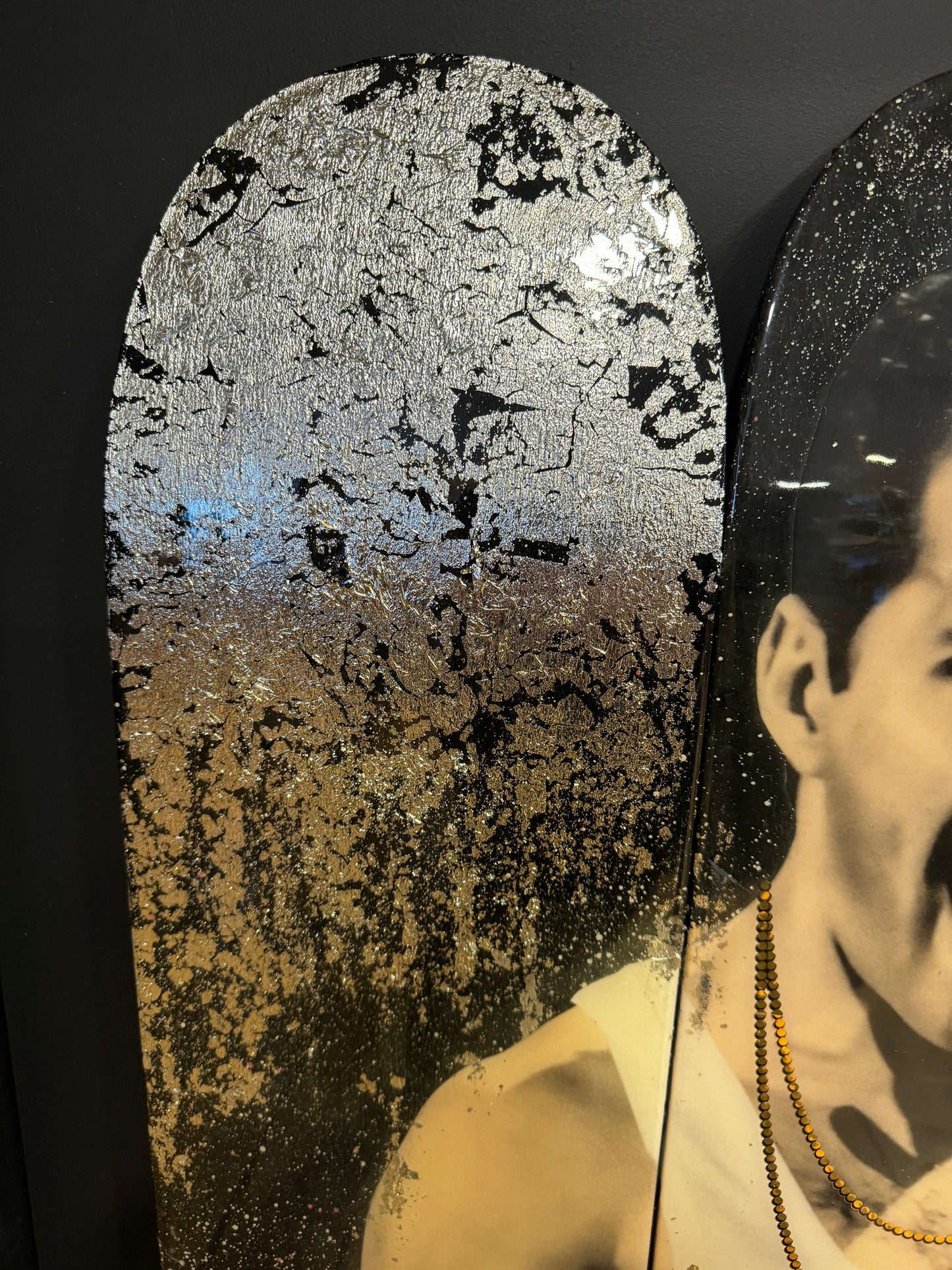 Original MR SLY, KILLER QUEEN II a portrait of Freddie Mercury on 3 Skateboards