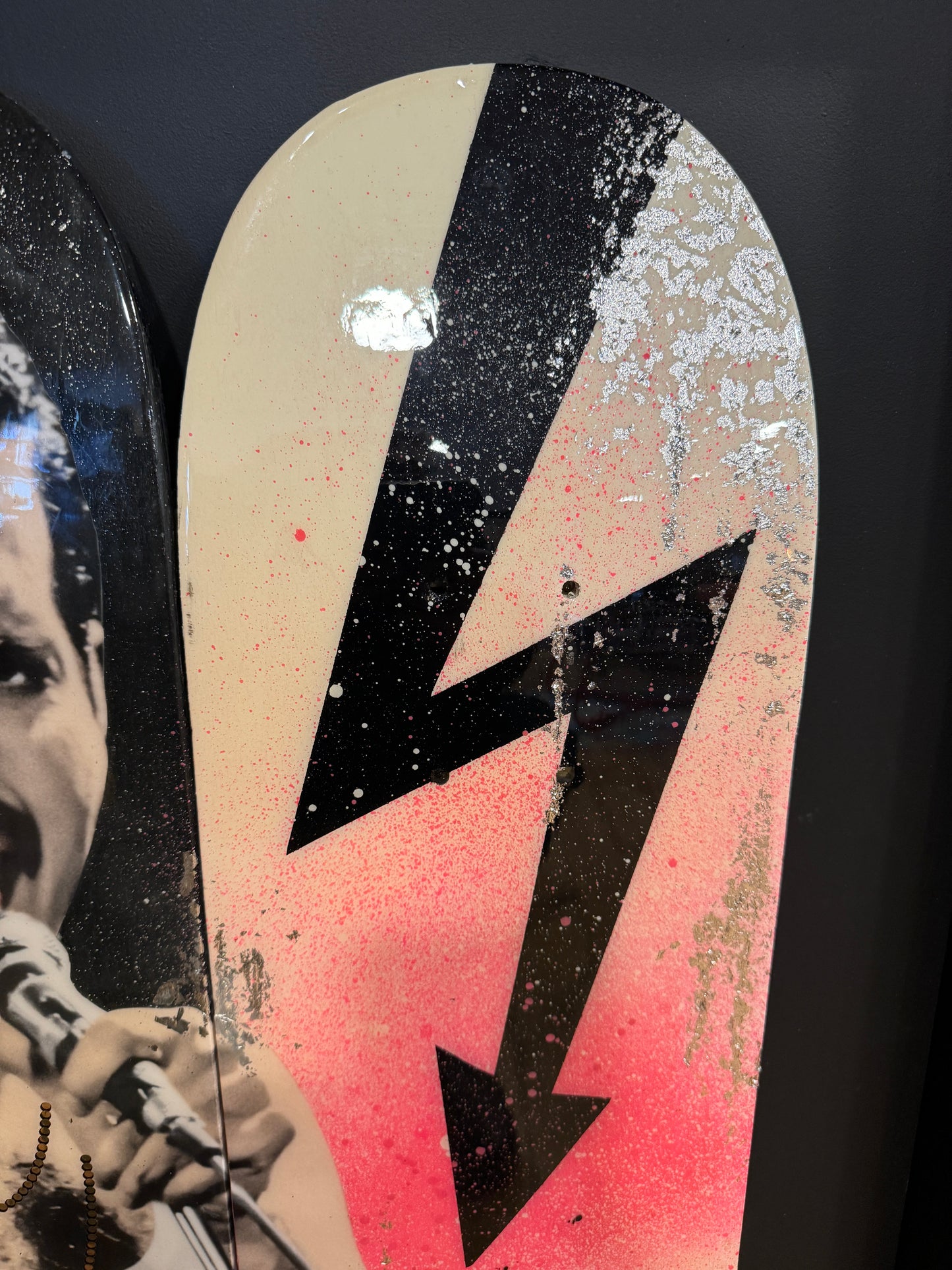 Original MR SLY, KILLER QUEEN II a portrait of Freddie Mercury on 3 Skateboards