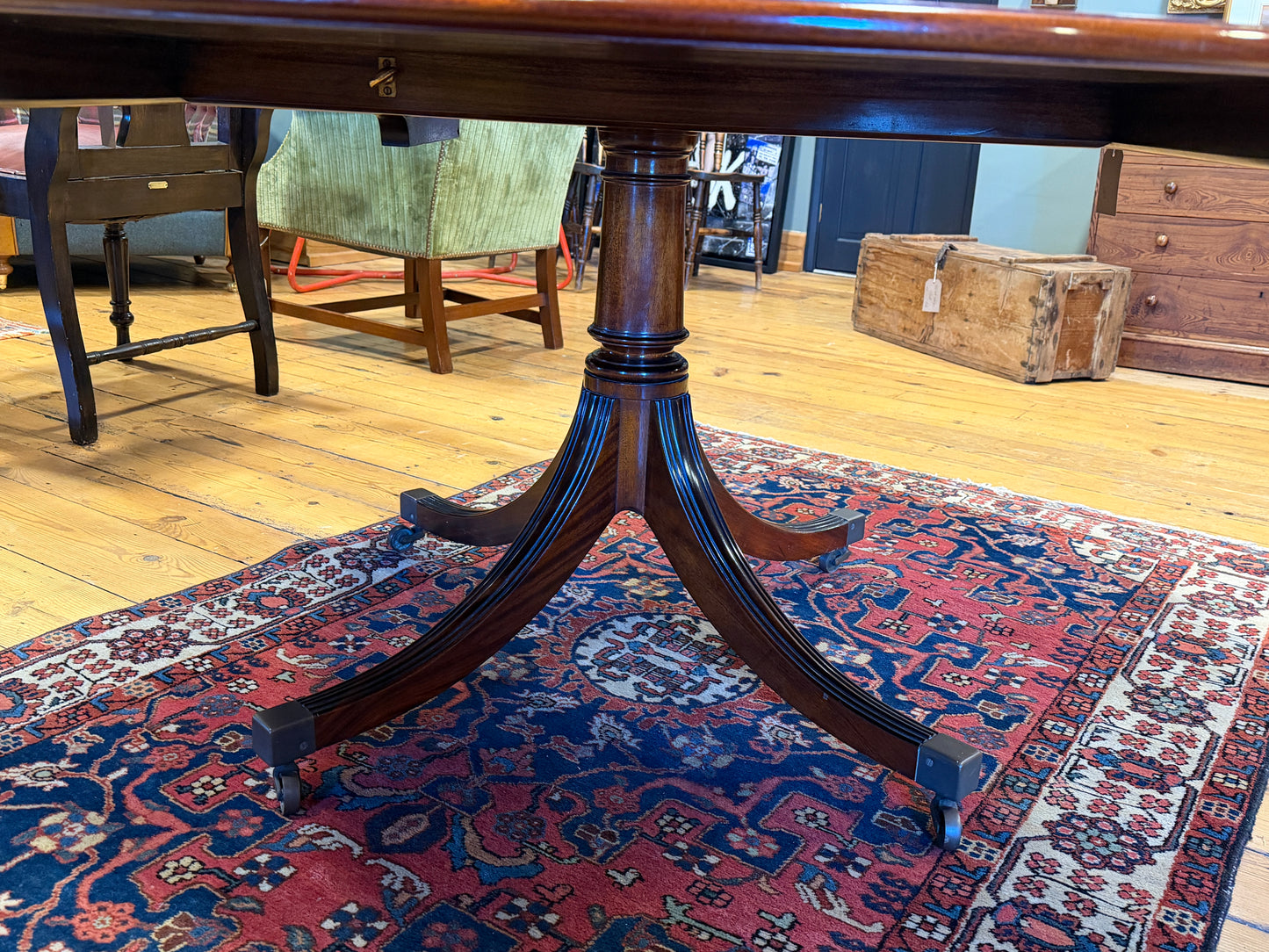 Large Circular Antique Style Circular 8 Seater Dining Table by William Tillman