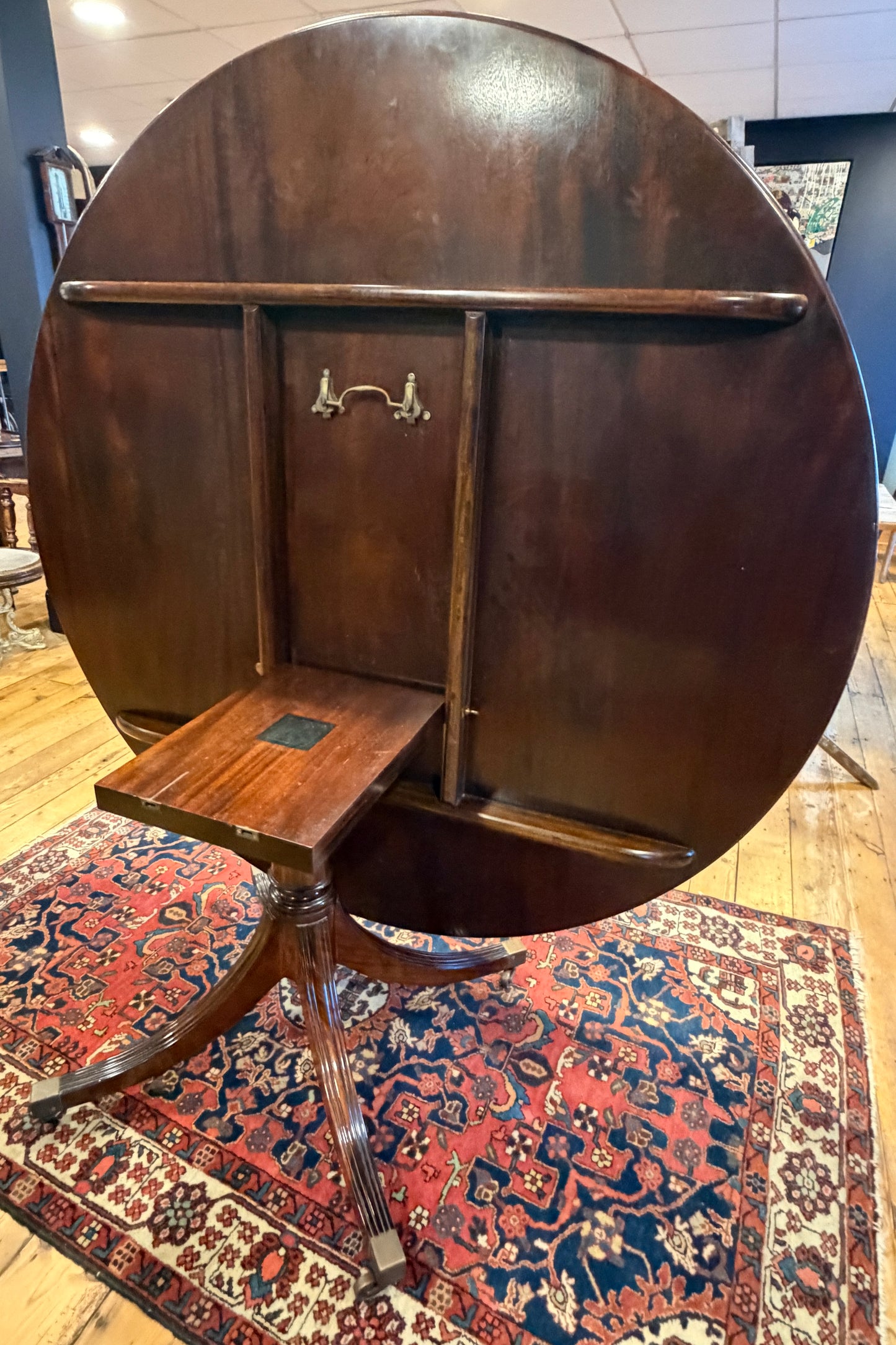 Large Circular Antique Style Circular 8 Seater Dining Table by William Tillman