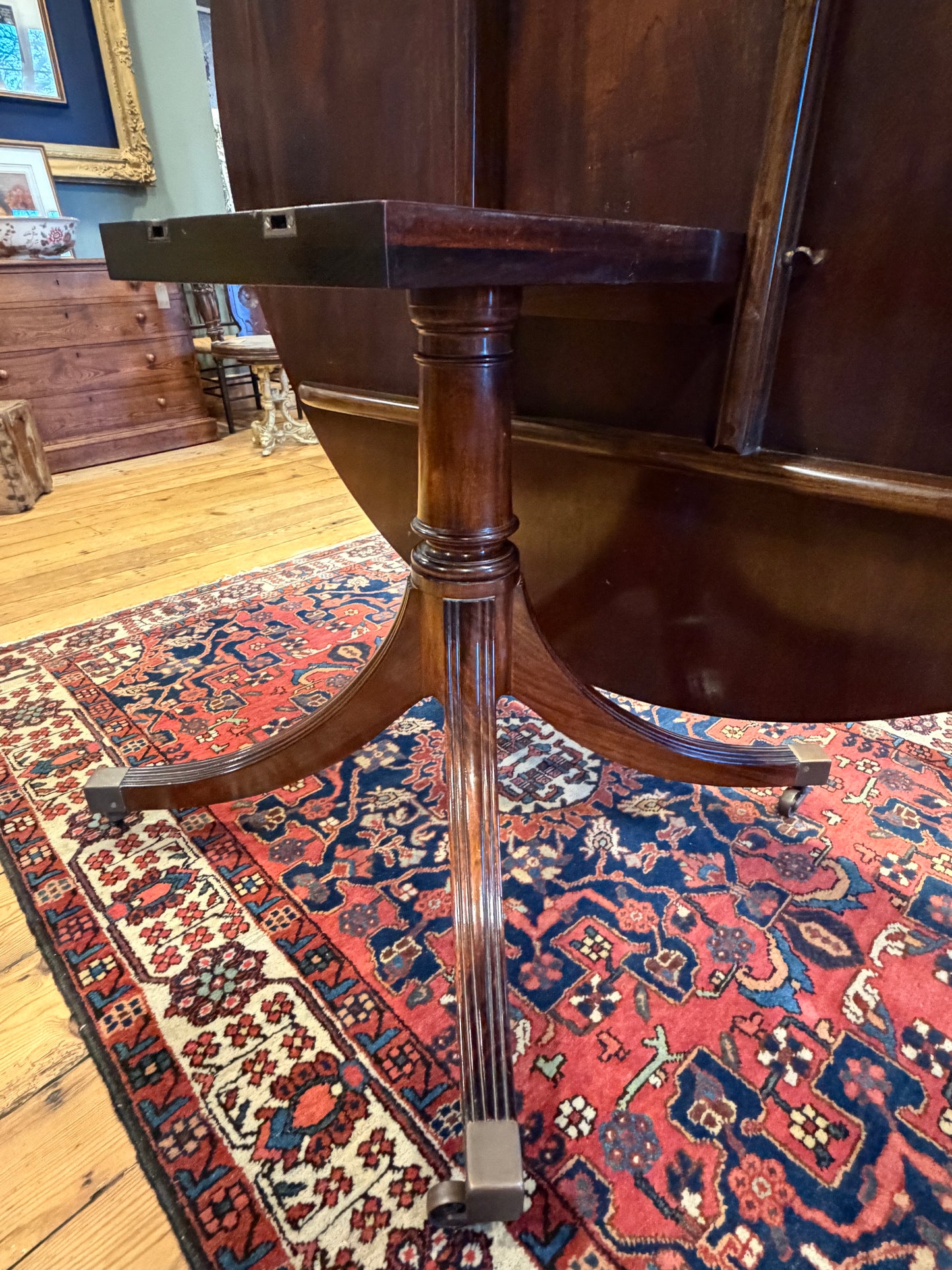 Large Circular Antique Style Circular 8 Seater Dining Table by William Tillman
