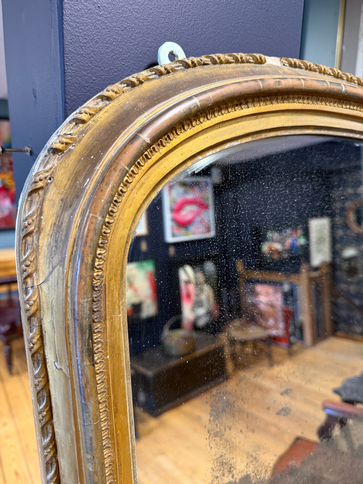 Stunning Large Antique Victorian Gilt Framed Dressing Mirror 2 Metres Tall