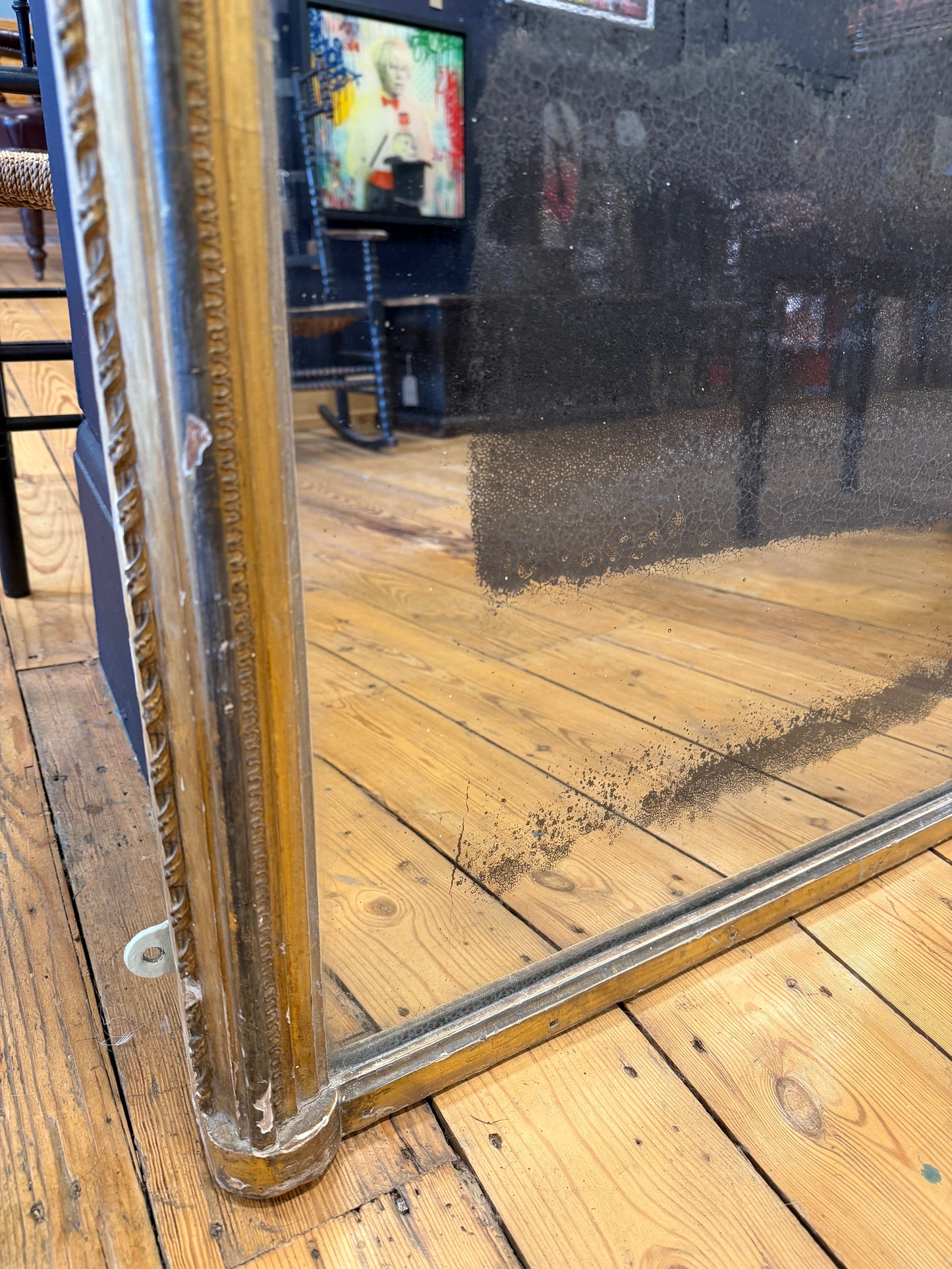 Stunning Large Antique Victorian Gilt Framed Dressing Mirror 2 Metres Tall