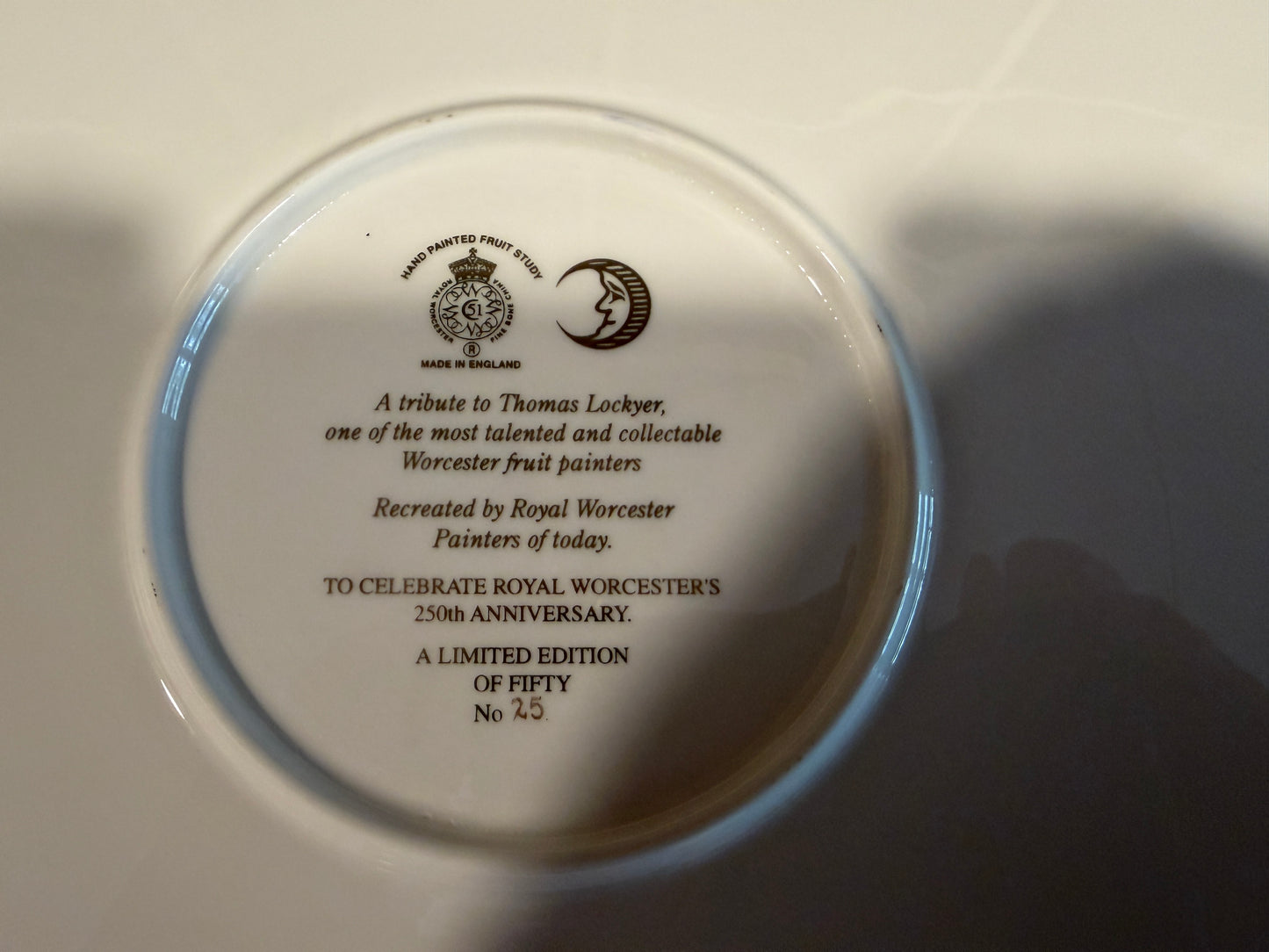 Large Rare Royal Worcester Signed Fruit Painted Ltd Ed Plate / Charger Signed