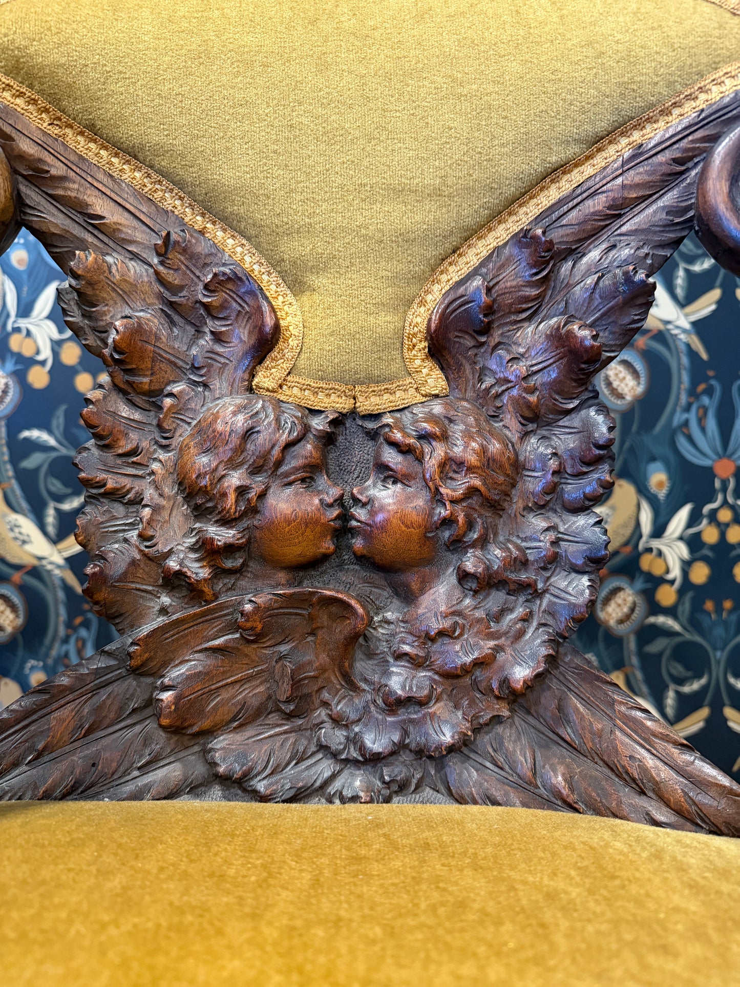 Fabulous Rare Antique 19th Century Carved Walnut Dolphin Armchair Italian ?