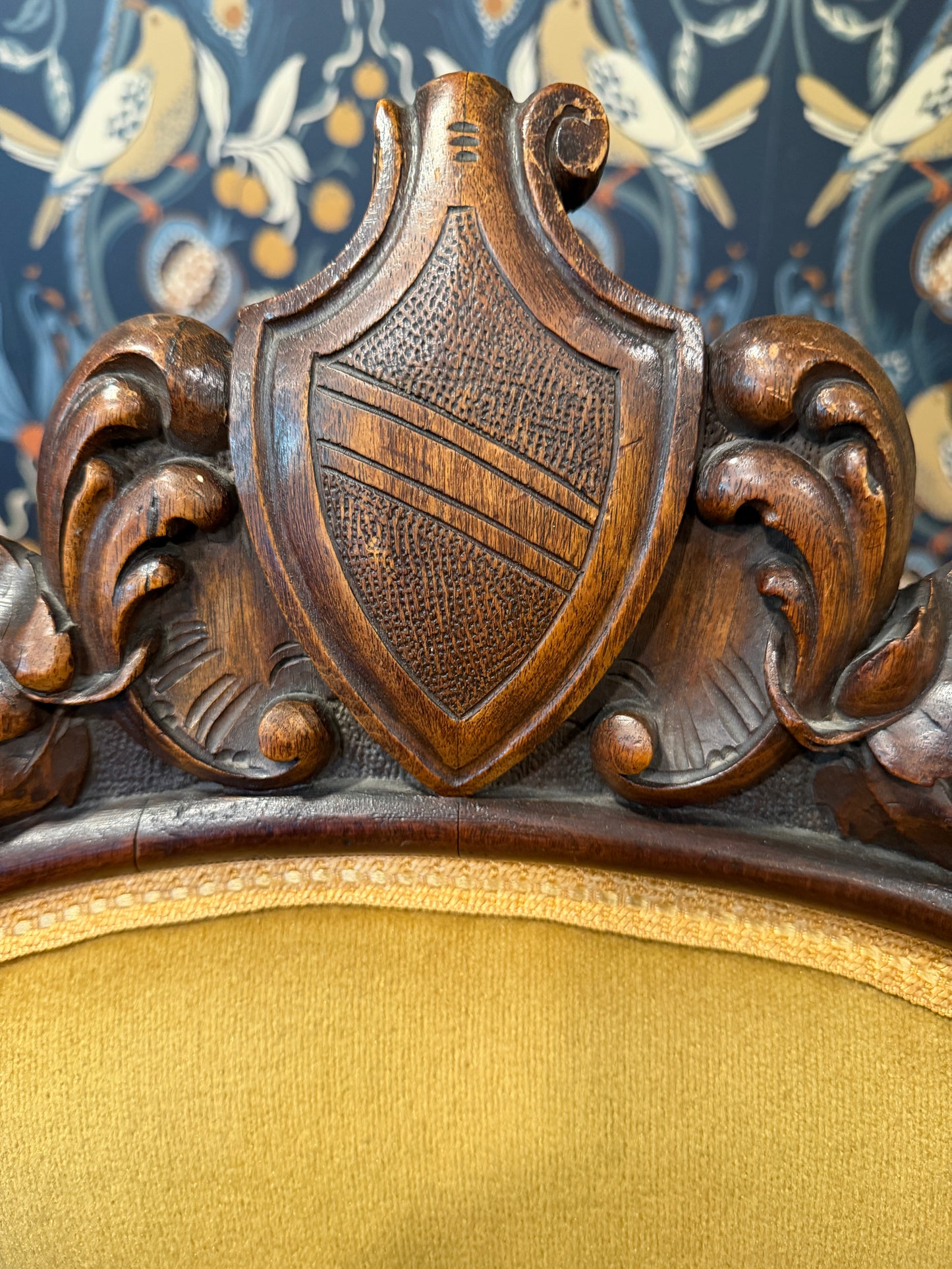 Fabulous Rare Antique 19th Century Carved Walnut Dolphin Armchair Italian ?