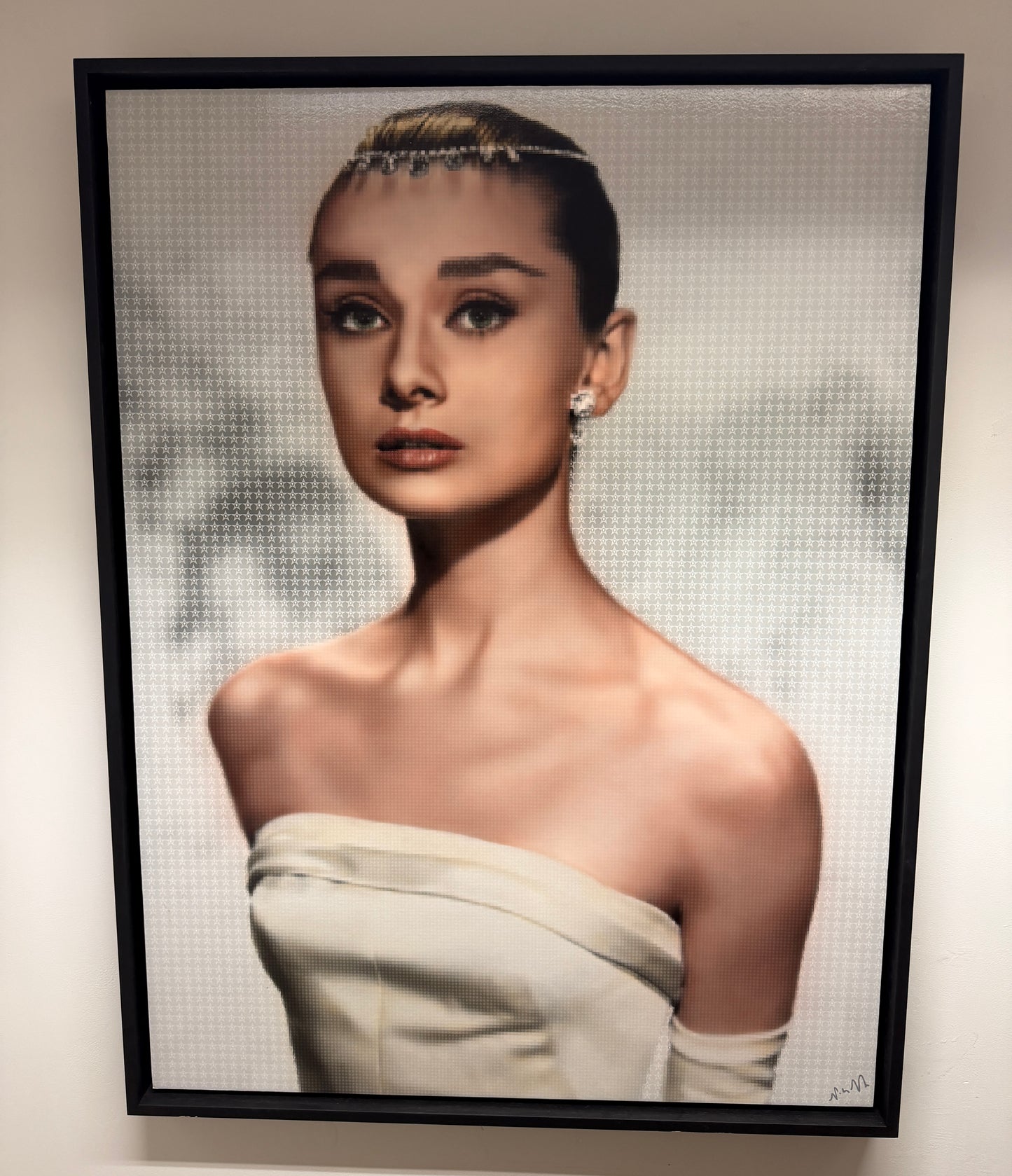 NICK HOLDSWORTH (BRITISH ) 'AUDREY HEPBURN' Portrait Signed Mixed Media Original