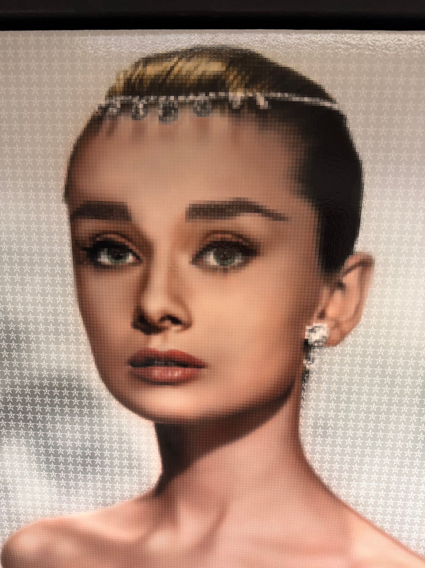 NICK HOLDSWORTH (BRITISH ) 'AUDREY HEPBURN' Portrait Signed Mixed Media Original