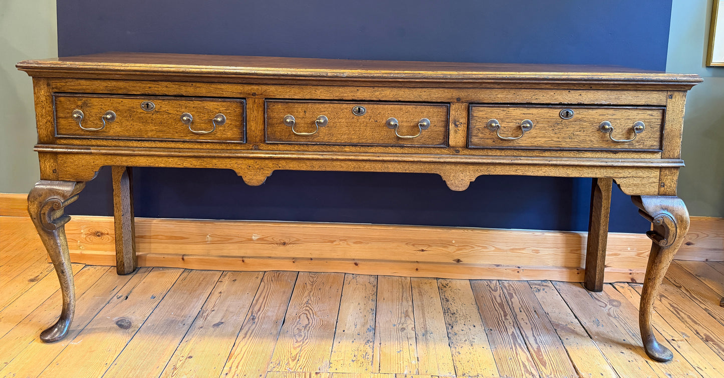 Superb Large Antique Georgian Design Oak Dresser Base Titchmarsh & Goodwin?
