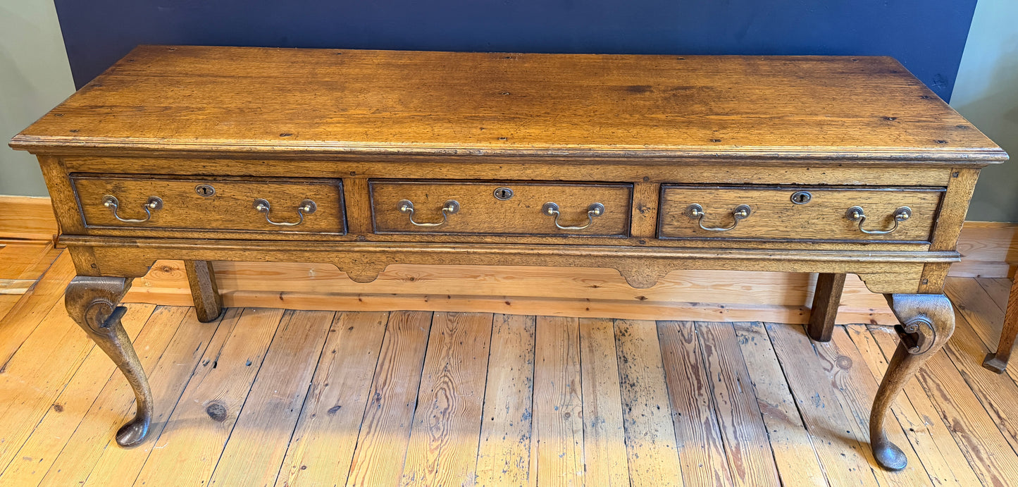 Superb Large Antique Georgian Design Oak Dresser Base Titchmarsh & Goodwin?