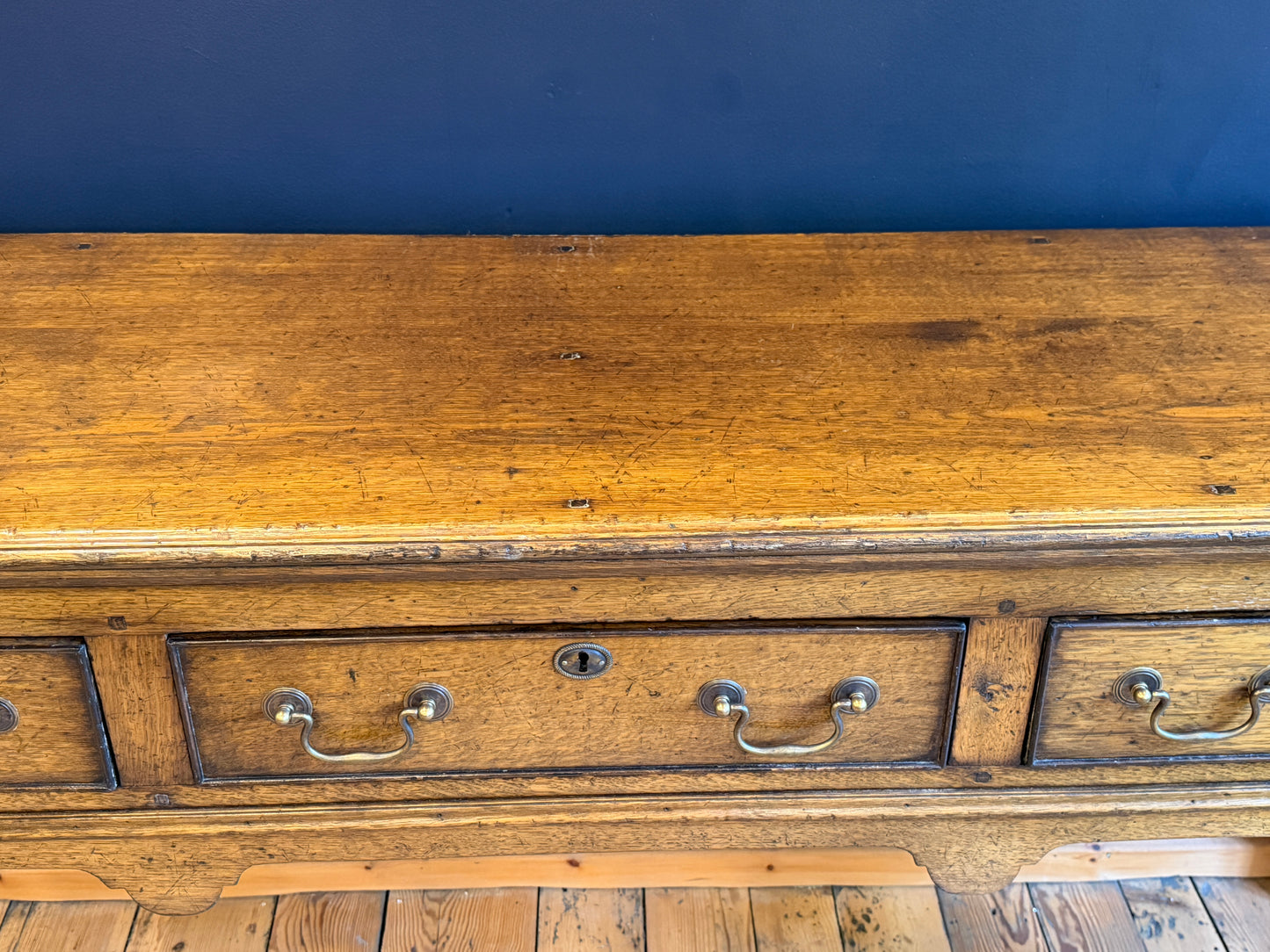Superb Large Antique Georgian Design Oak Dresser Base Titchmarsh & Goodwin?