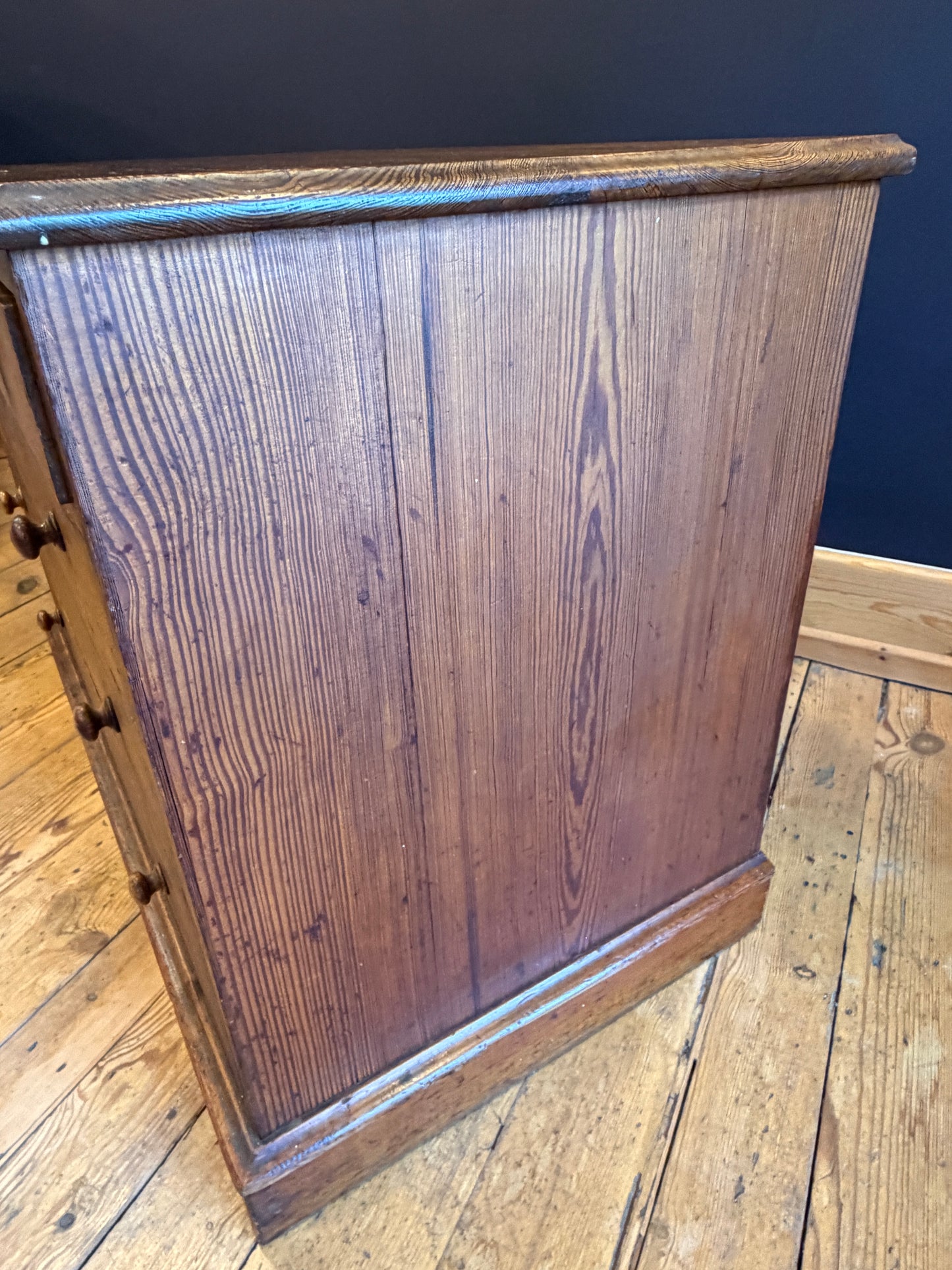 Antique Pitch Pine Plan Chest of Drawers Great Size c1900