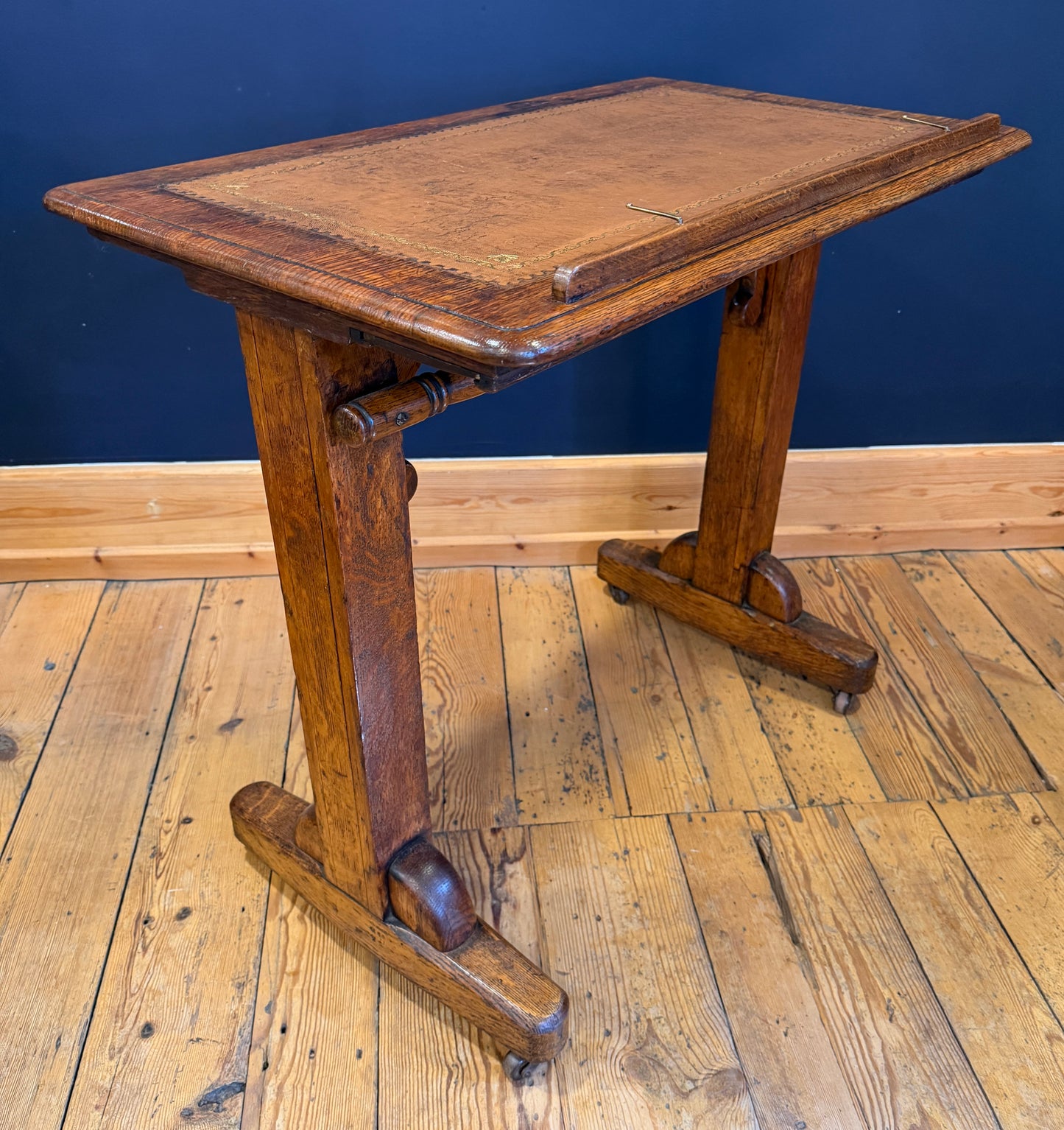 Antique 19th Century Oak Adjustable Reading Metamorphic Desk / Architects Table